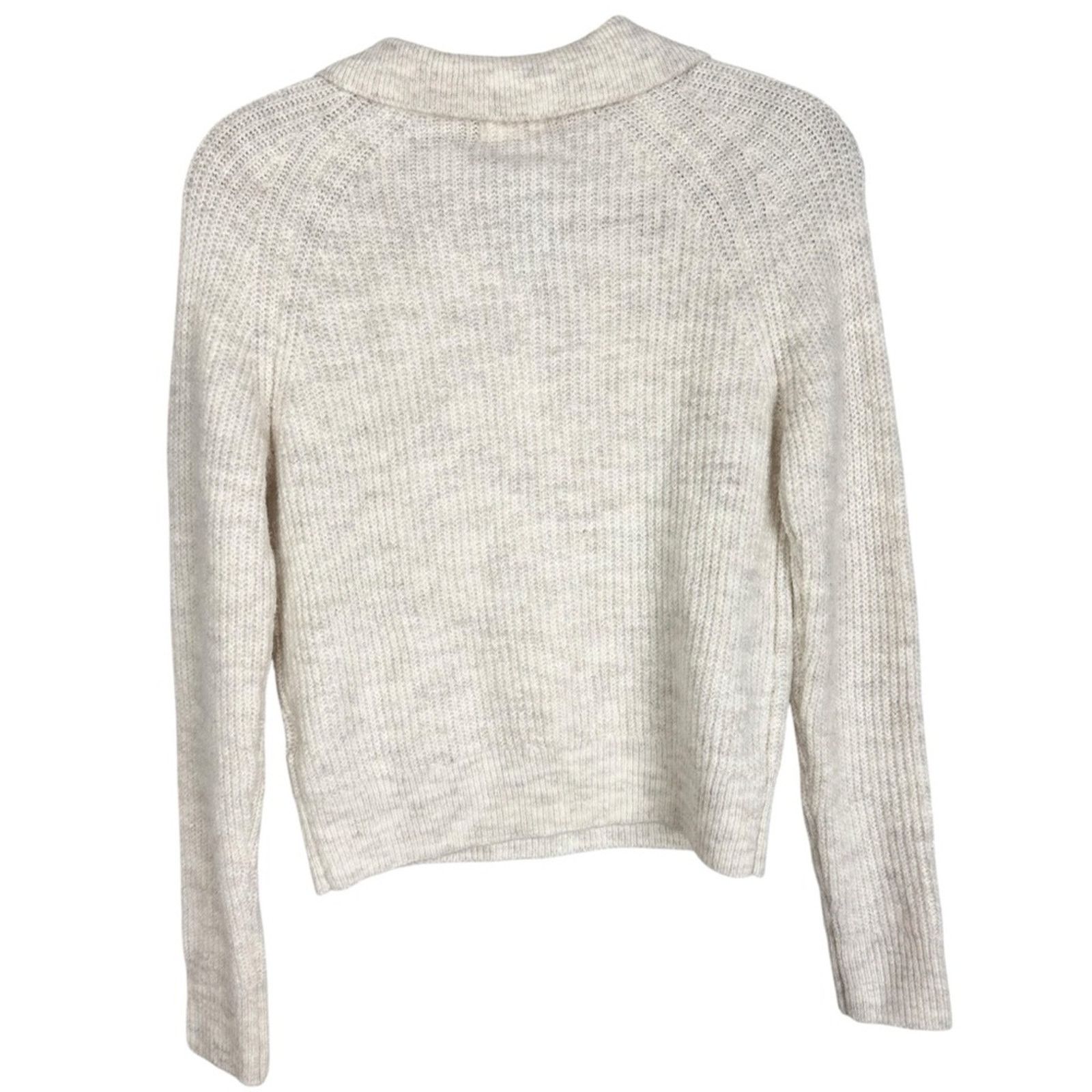 Other Sophie Rue Heathered Ivory Knit Henley Pullover Sweater XS Size XS / US 0-2 / IT 36-38 - 7 Thumbnail