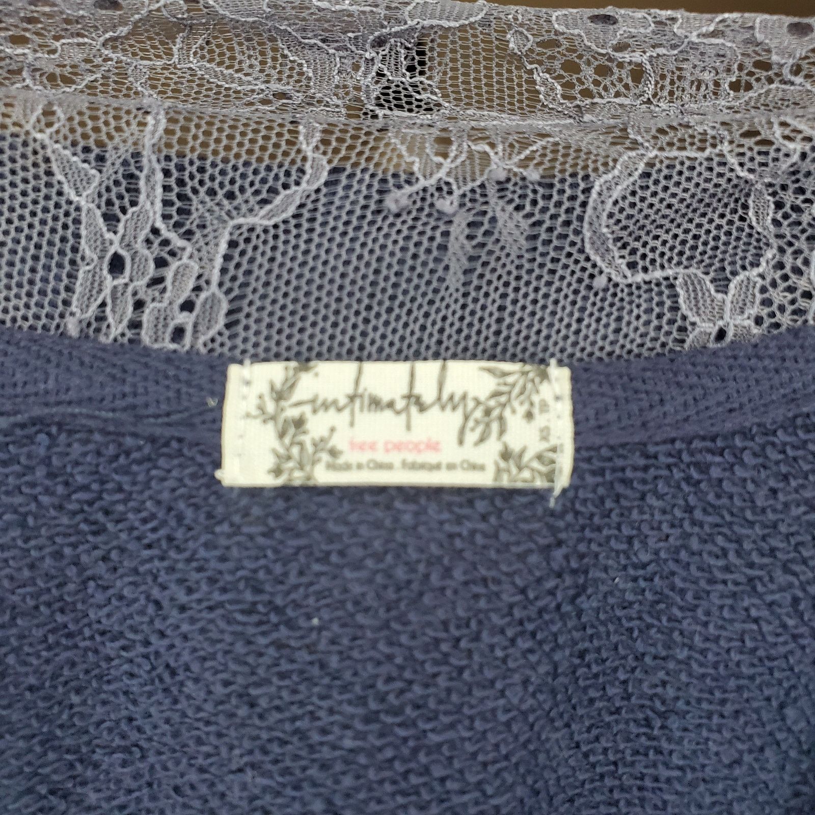 Free People Free People Navy Tunic Sweater XS Size XS / US 0-2 / IT 36-38 - 5 Thumbnail