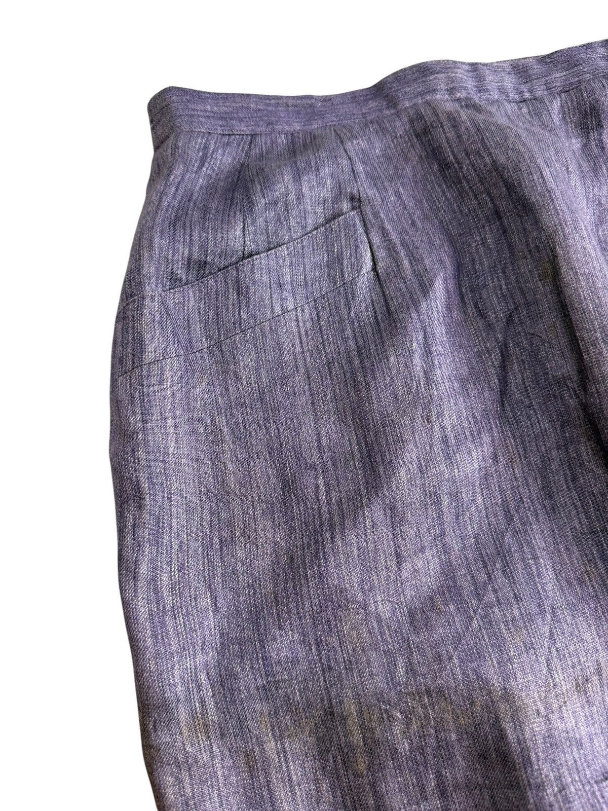 Burberry VINTAGE BURBERRY’S LONDON PURPLE LINEN SKIRT Size 27" / US 4 / IT 40 - 3 Thumbnail