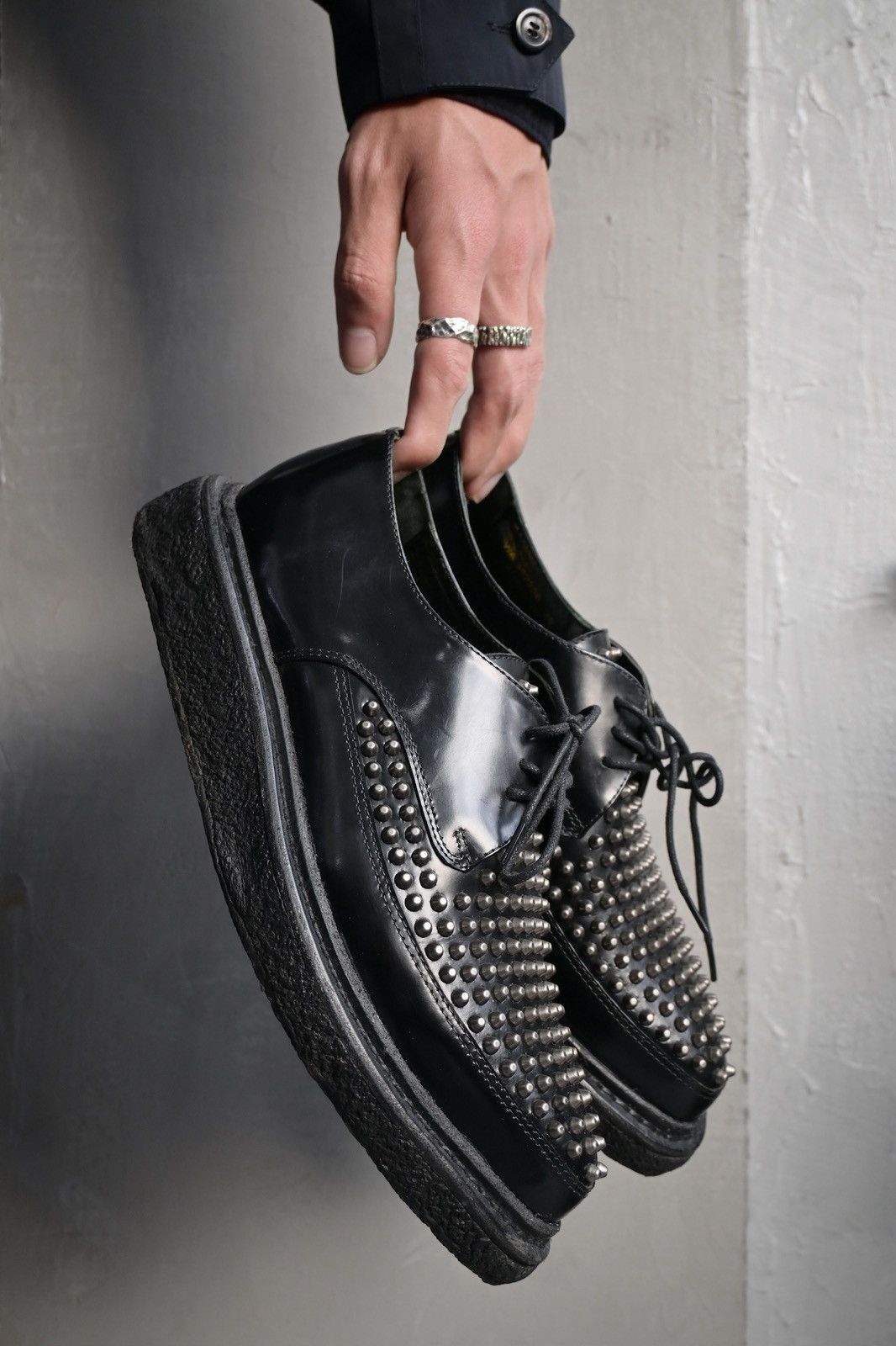 Saint Laurent Paris Saint Laurent by Hedi Slimane FW2014 leather studs creeper Size US 7.5 / EU 40-41 - 3 Thumbnail