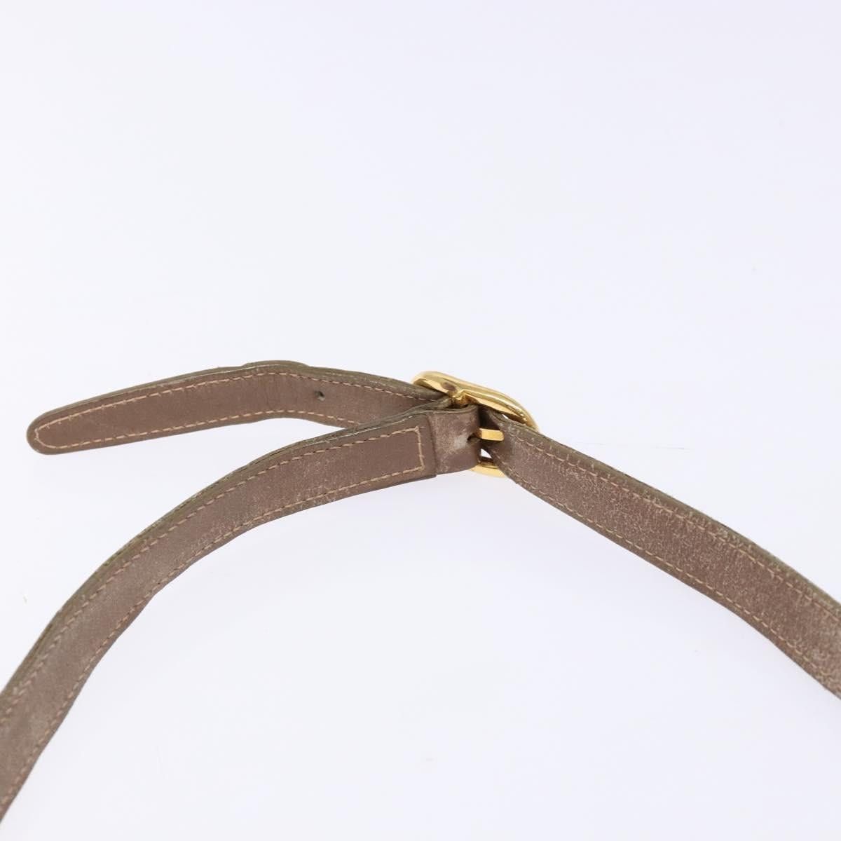GUCCI Shoulder Bag Leather Beige Gold 001 115 001 115