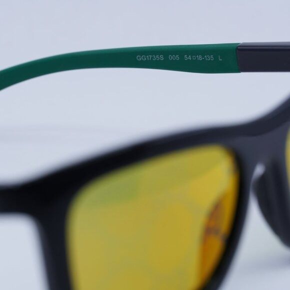 Gucci 🕶️ New Gucci GG1735S 005 Sunglasses - Black with Green Size ONE SIZE - 5 Thumbnail