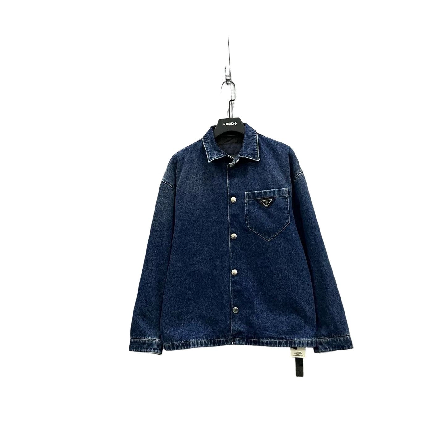 Prada Prada Logo Plaque Denim Jacket Size M Size US M / EU 48-50 / 2 - 1 Thumbnail