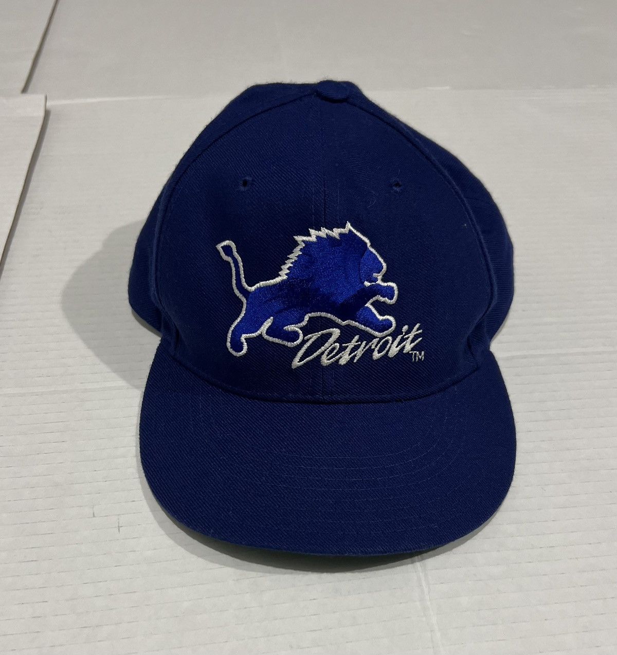 New Era Vintage 90s Detroit Lions New Era Hat Fitted 7 1/2 Wool Size ONE SIZE - 1 Thumbnail