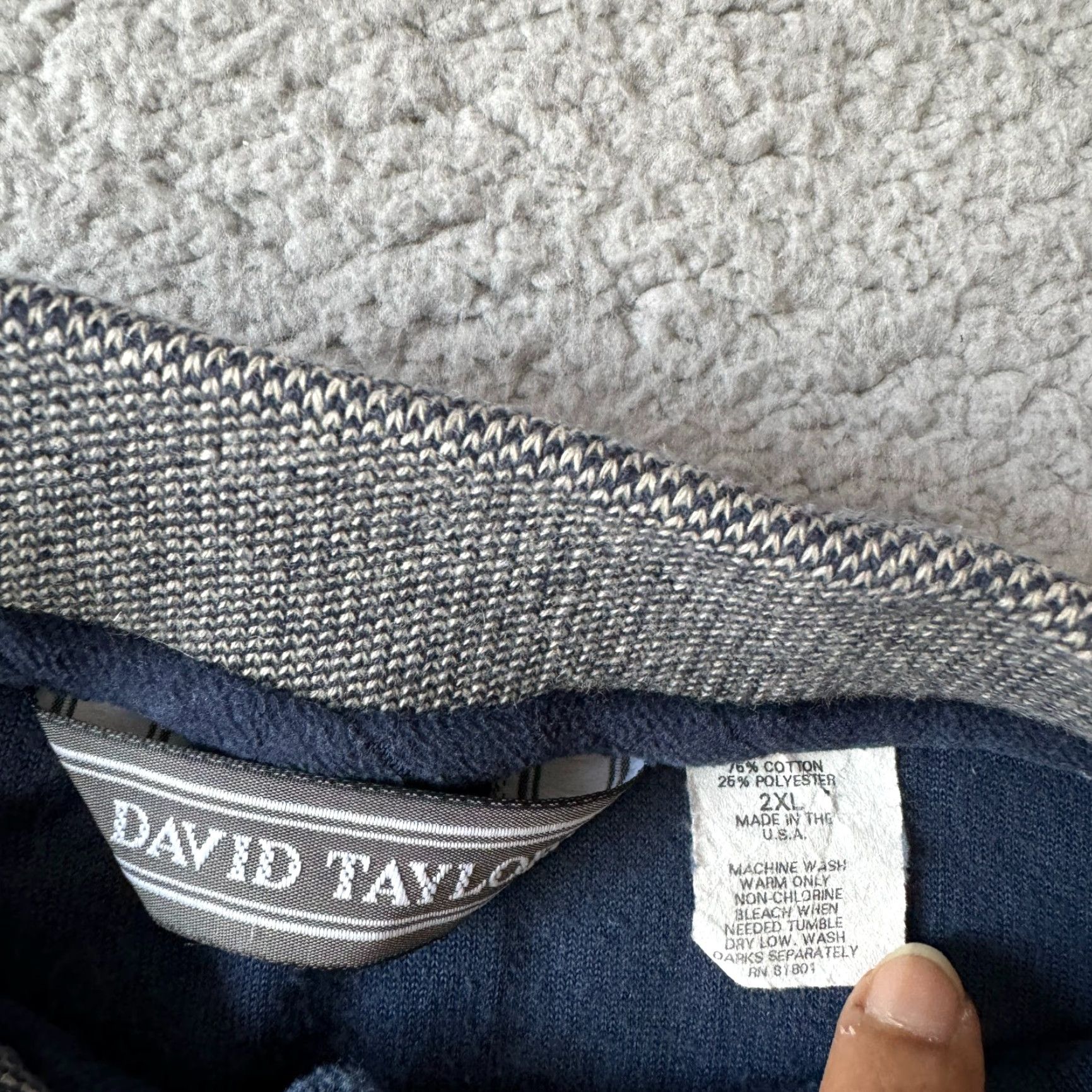 Vintage VINTAGE David Taylor Sweater Mens 2XL Blue Velour USA Golf Sweatshirt Sweater Size US XXL / EU 58 / 5 - 3 Thumbnail