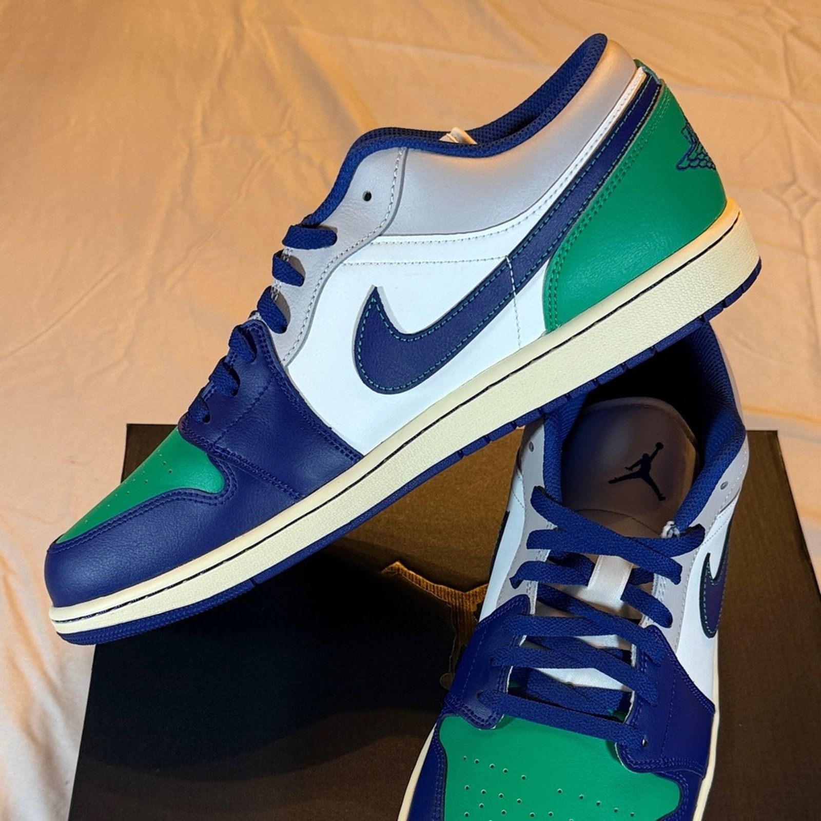 Nike Jordan 1 Low - Sail/Deep Royal Blue sz 15 Size US 15 / EU 48 - 8 Thumbnail