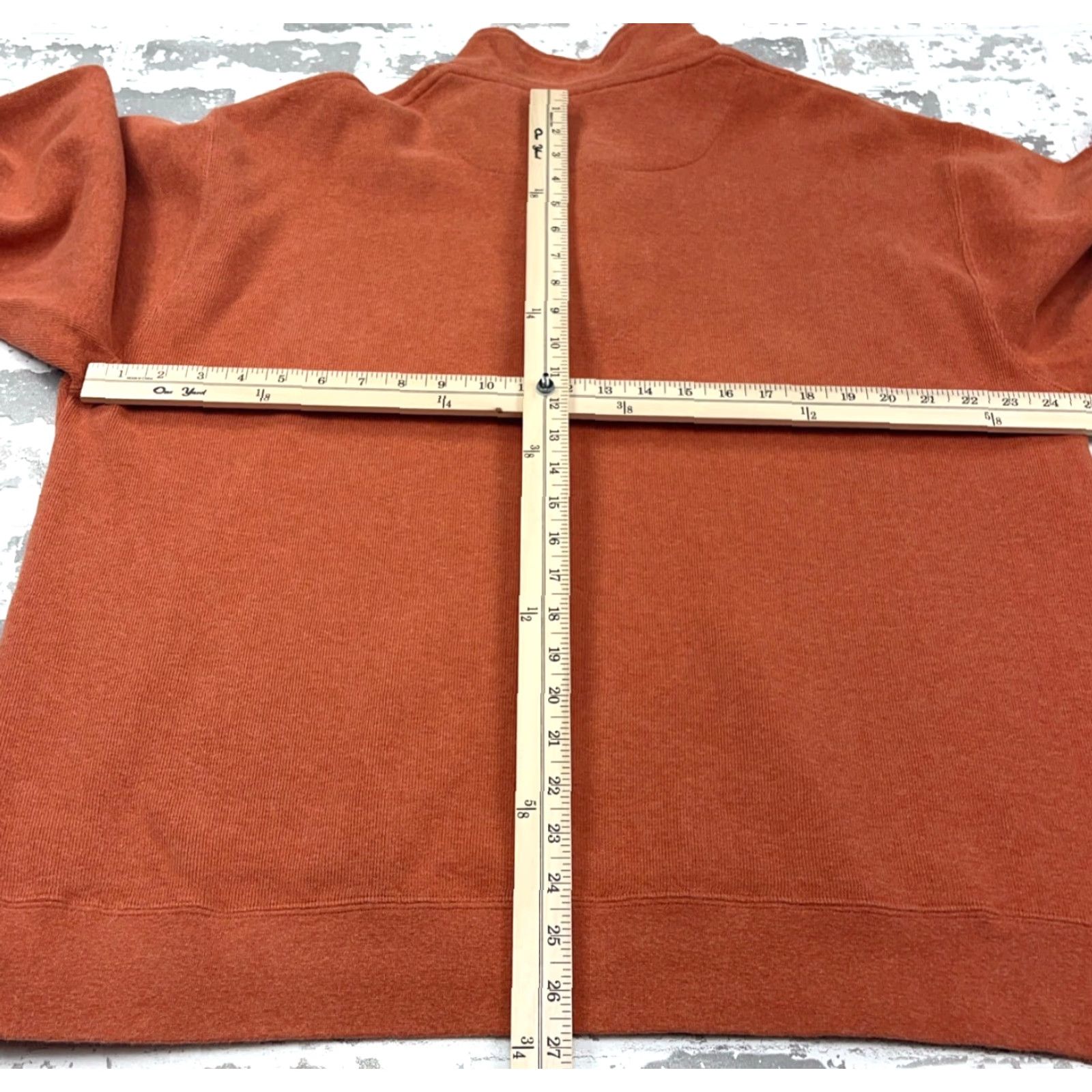Orvis Orvis Sweater Men XL Orange Pull Over Quarter Zip Knit Sweatshirt Fishing Adult Size US XL / EU 56 / 4 - 6 Thumbnail