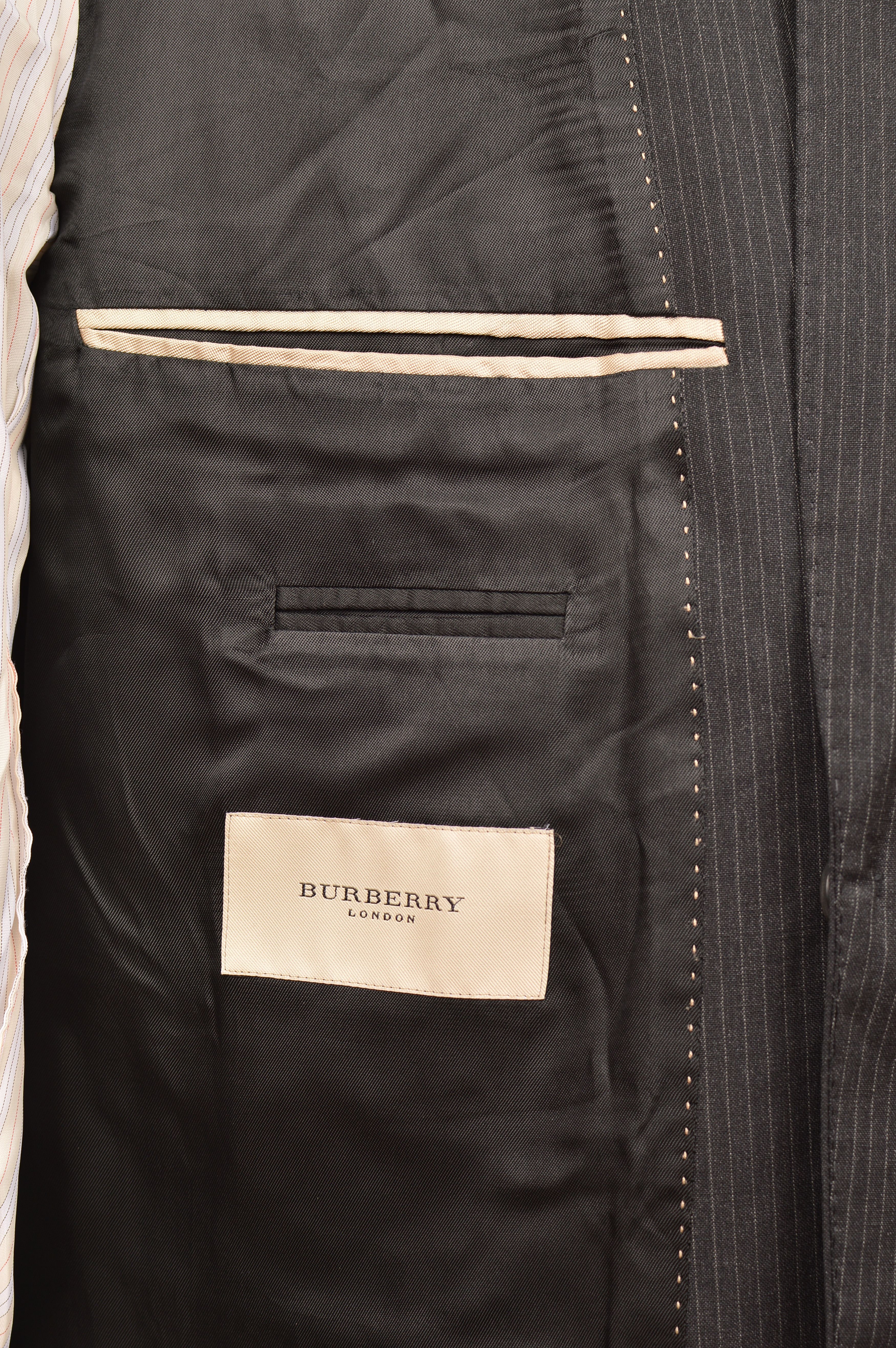 Burberry Burberry London K-Knopf Lyon-S-George Striped Wool Blazer Size 54R - 6 Thumbnail