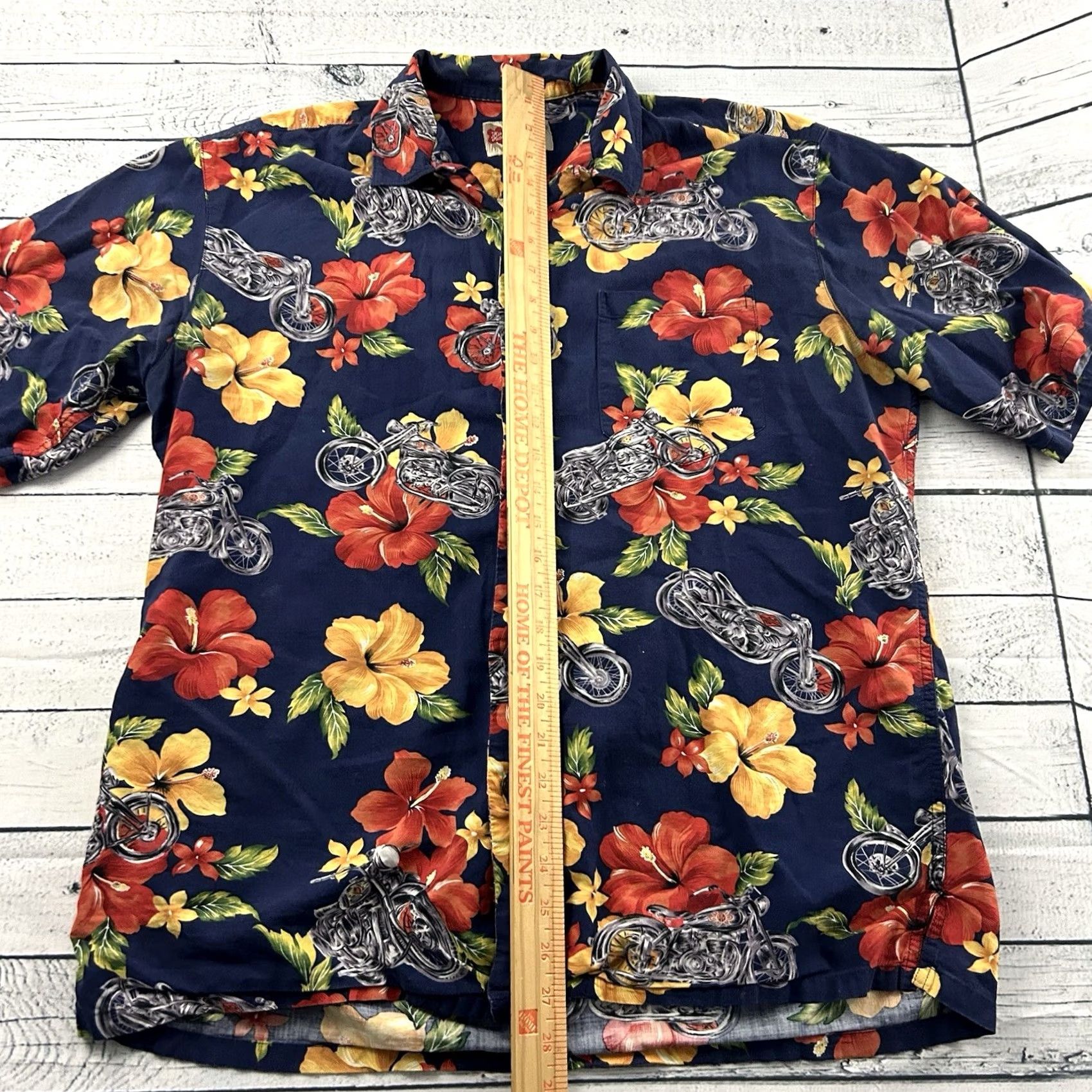 Hilo Hattie Hilo Hattie Short Sleeve Hawaiian Button-Up Shirt Men's L Blue Size US L / EU 52-54 / 3 - 3 Thumbnail