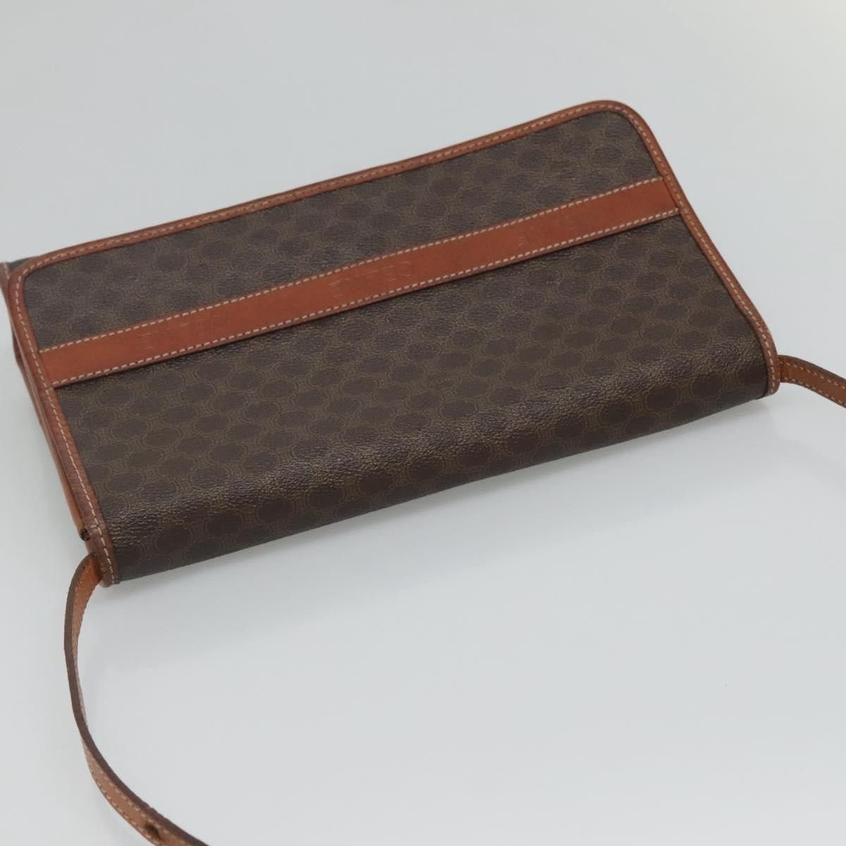 Celine CELINE Macadam Canvas Shoulder Bag Pvc Leather Brown Gold Size ONE SIZE - 6 Thumbnail