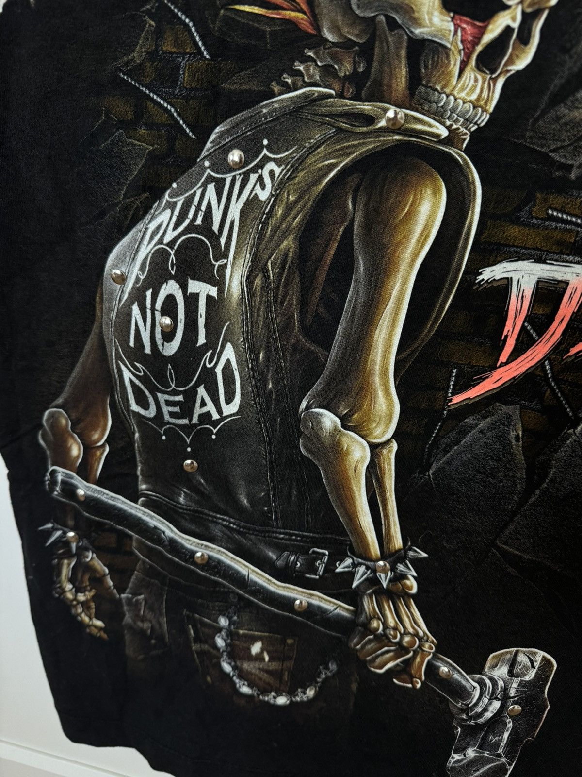 Vintage Punk T shirt You are dead Skull with cross nice print 💀❤️ Size US S / EU 44-46 / 1 - 3 Thumbnail