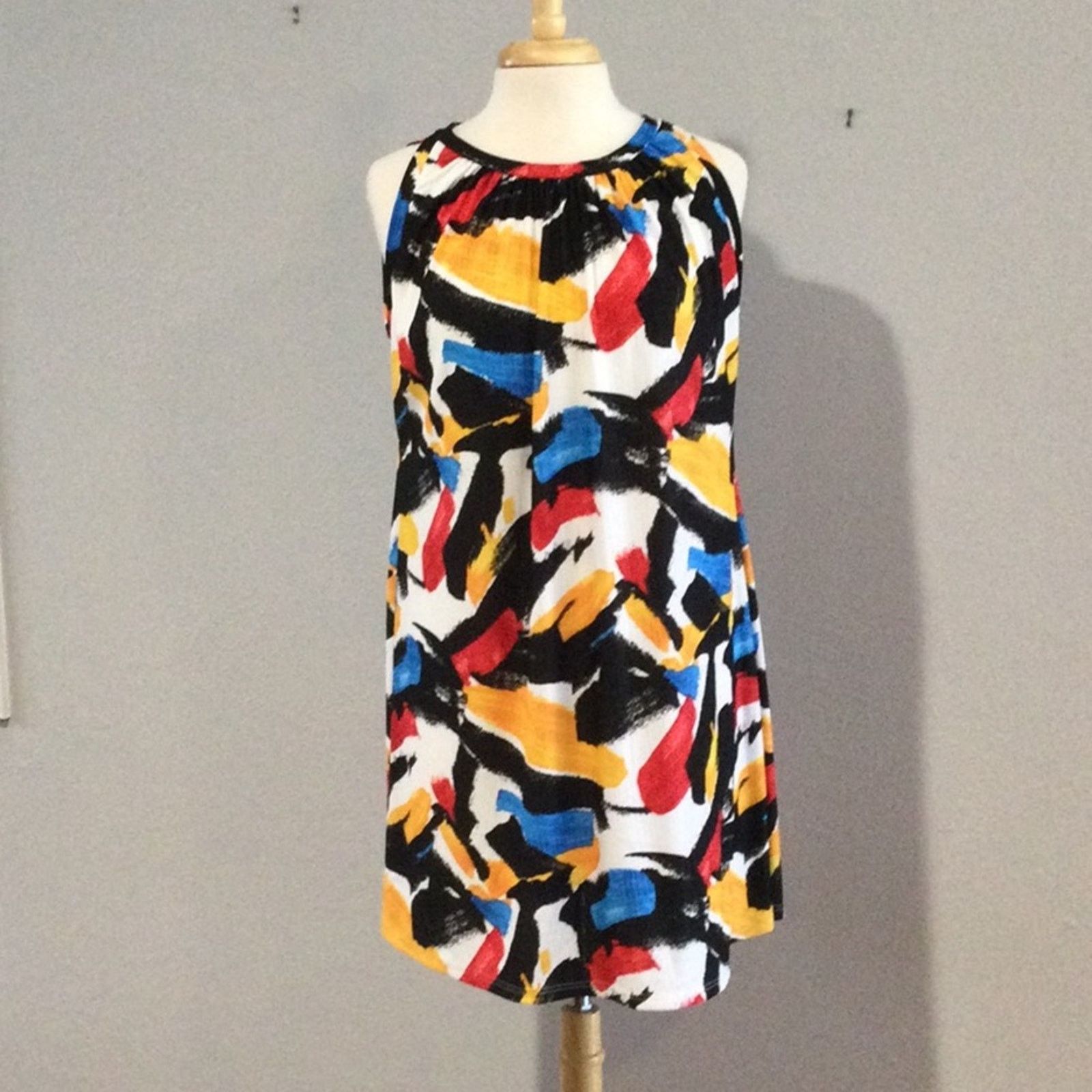 Other Kori Abstract Print Vintage Sleeveless Mini Dress Size L Size L / US 10 / IT 46 - 1 Thumbnail