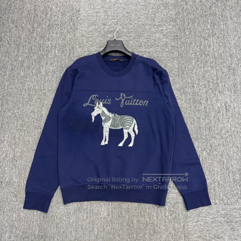 Louis Vuitton Louis Vuitton Zebra flocked embroidered sweatshirt Size US L / EU 52-54 / 3 - 1 Thumbnail