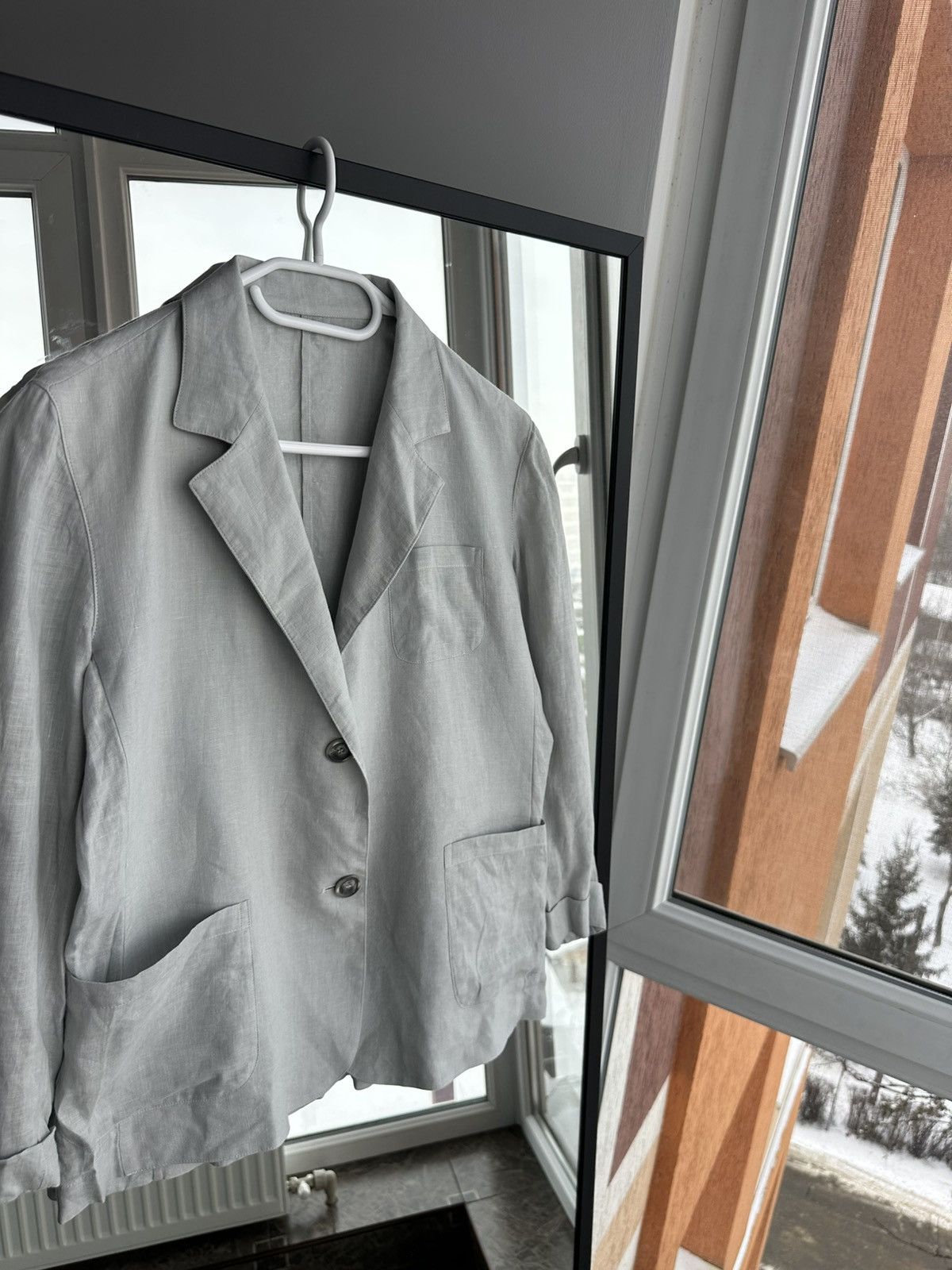 Fedeli Fedeli Linen Blazer Jacket Light Grey Men’s Sz S-M Size US S / EU 44-46 / 1 - 4 Thumbnail