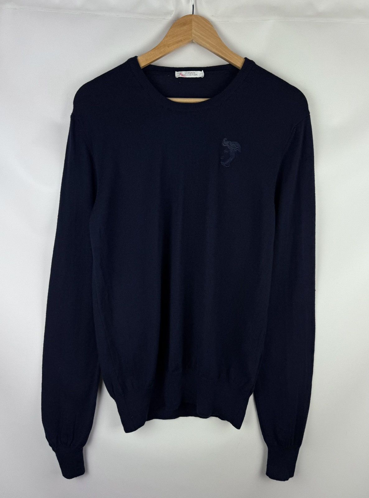 Versace Versace Collection Knitted Wool Crew Neck Sweater Pullover Size US L / EU 52-54 / 3 - 1 Thumbnail