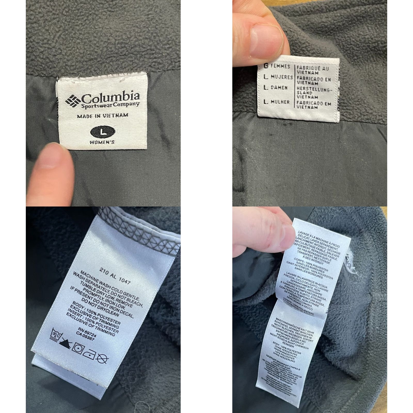 Vintage Columbia Vest Women's Size Large Gray Zip Up Sleeveless Jacket Size L / US 10 / IT 46 - 8 Thumbnail