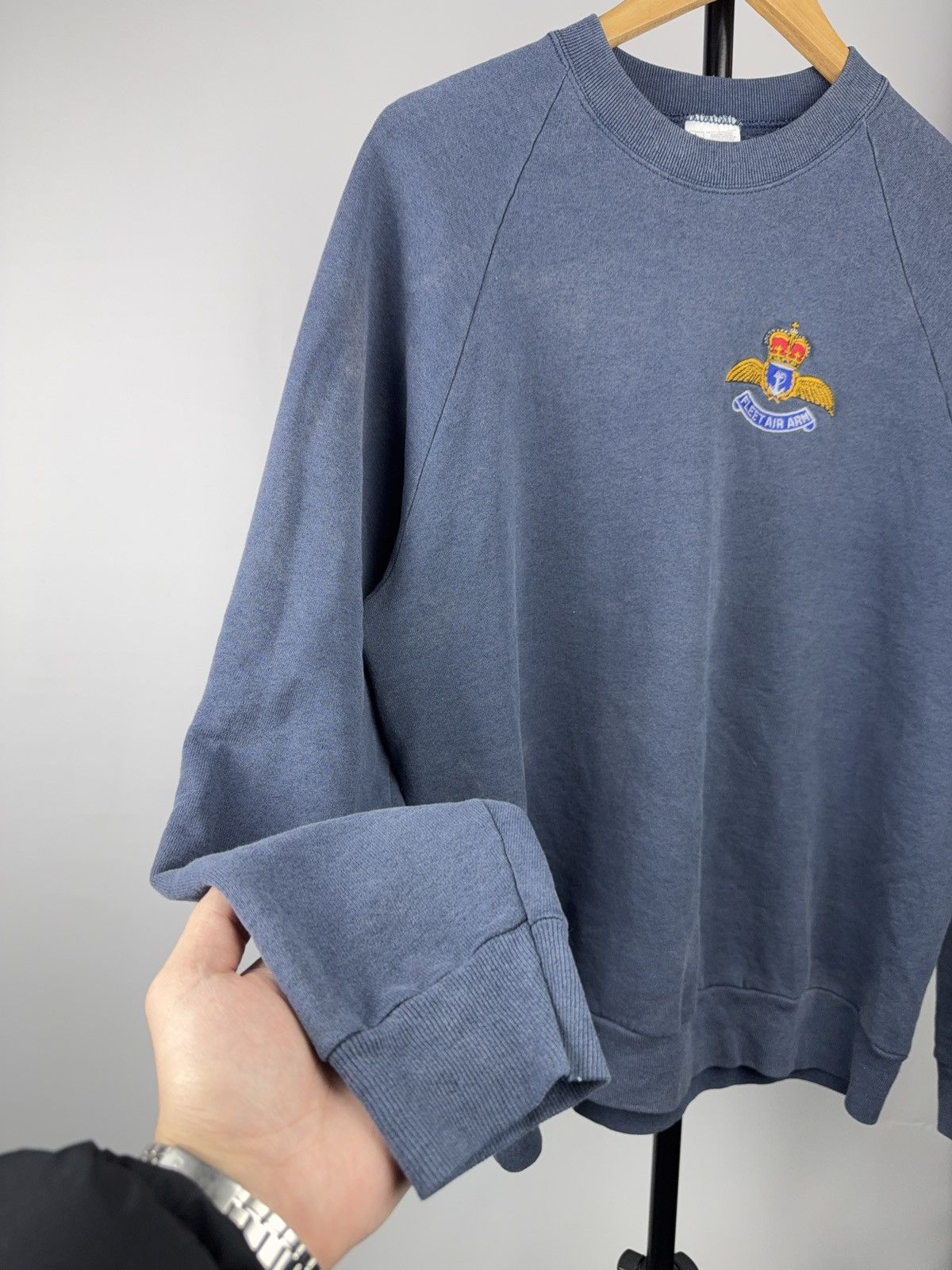 Vintage 90s 🦅🌊 Rare Vintage Fleet Air Arm Embroidered Sweatshirt Size US L / EU 52-54 / 3 - 10 Thumbnail
