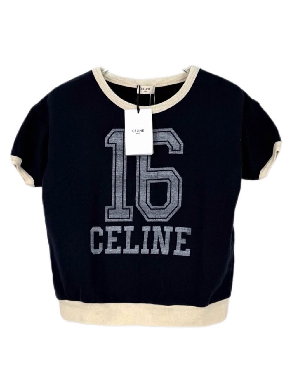 Celine CELINE 16 Logo Short Sleeve T-Shirt Size XS Size XS / US 0-2 / IT 36-38 - 1 Thumbnail