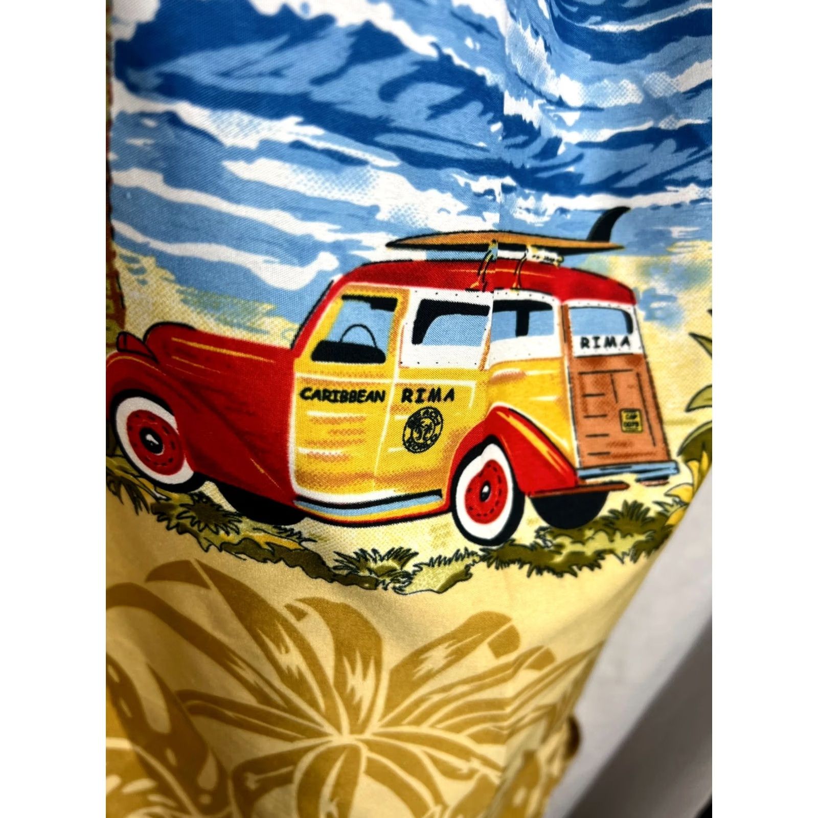 Erima VINTAGE Rima Hawaiian Shirt Men XL Woody Surfing Palm Tree Tiki Caribbean Beach Wear S/S Size US XL / EU 56 / 4 - 3 Thumbnail