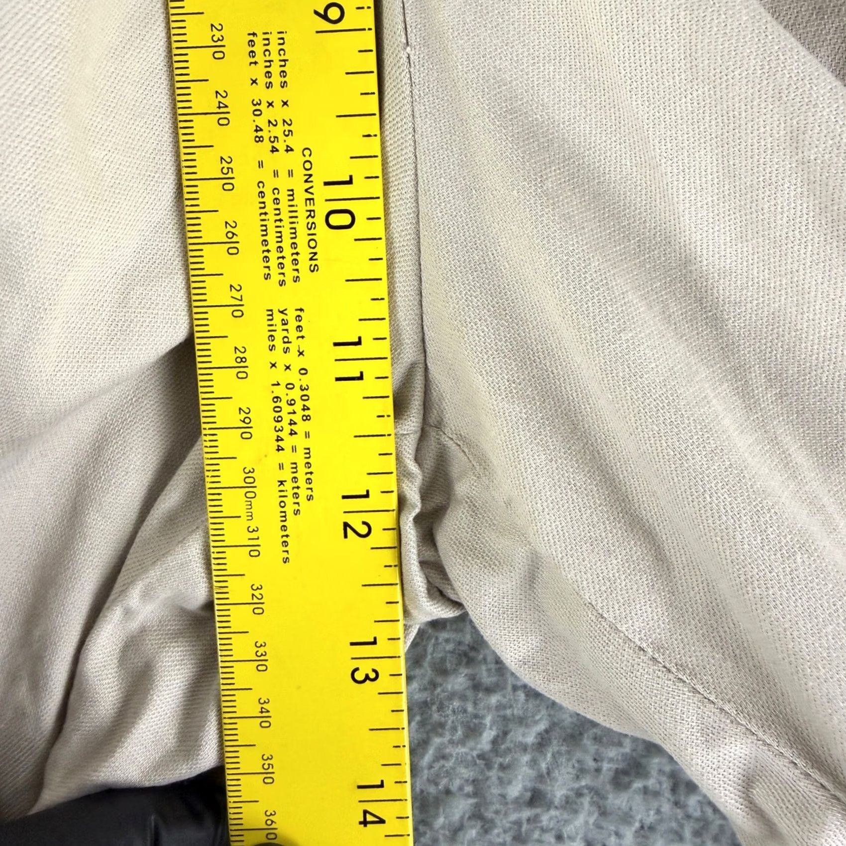 Faherty Faherty Mens Chino Pants Casual Workwear Travel Solid Beige 36 Khaki Linen Blend Straight Leg 31in Inseam Regular Size US 36 / EU 52 - 6 Thumbnail