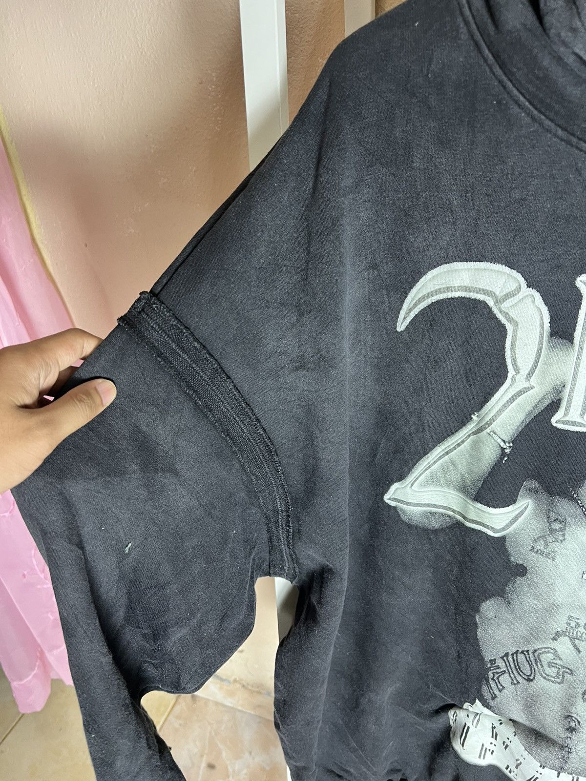 Other 2Pac Thug Life Graphic Hoodie Distressed Faded Streetwear Size US XL / EU 56 / 4 - 4 Thumbnail