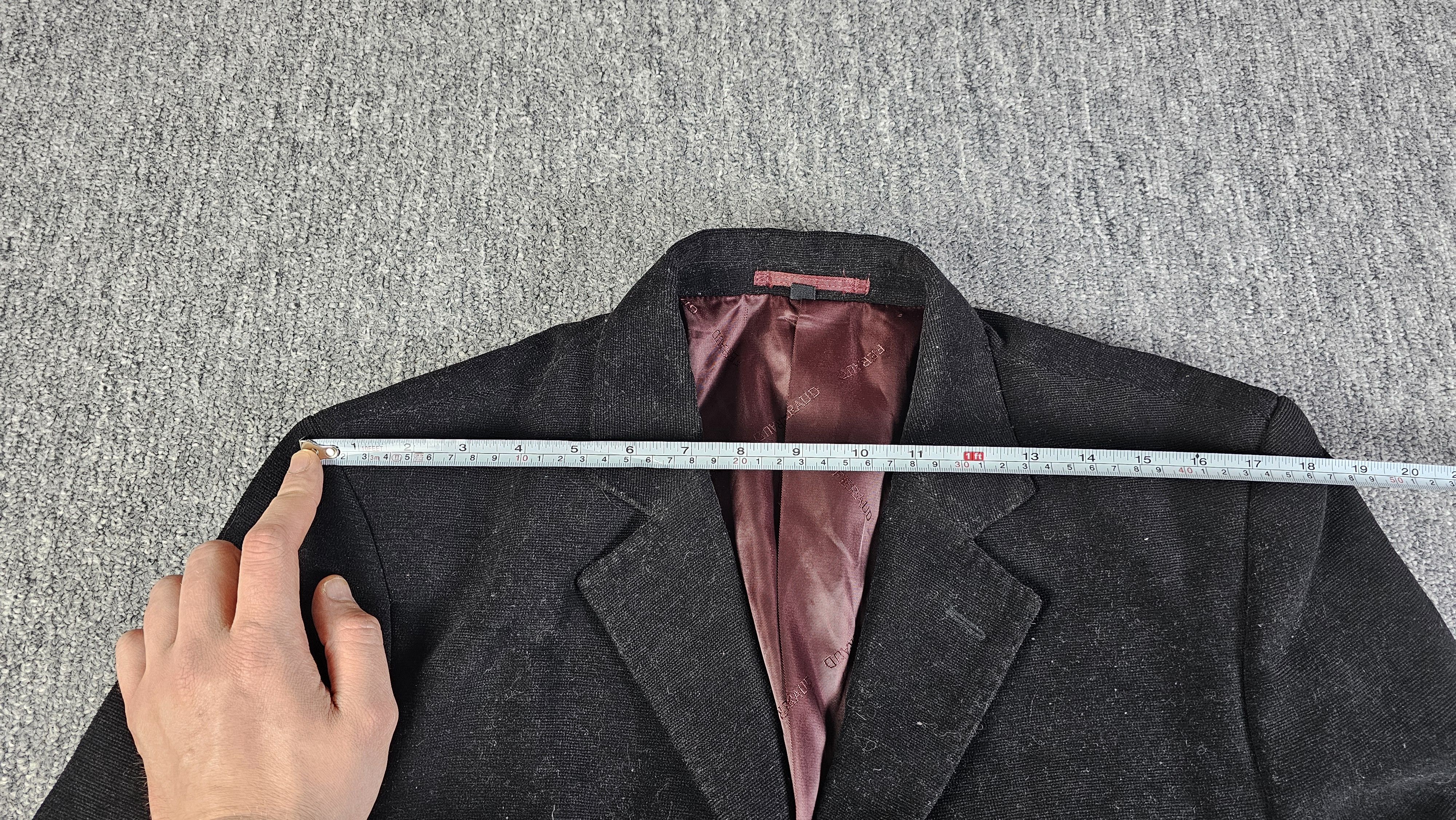 Louis Feraud Feraud Superior Corduroy Blazer Charcoal Sport Coat 42R 90s Size 42R - 13 Thumbnail