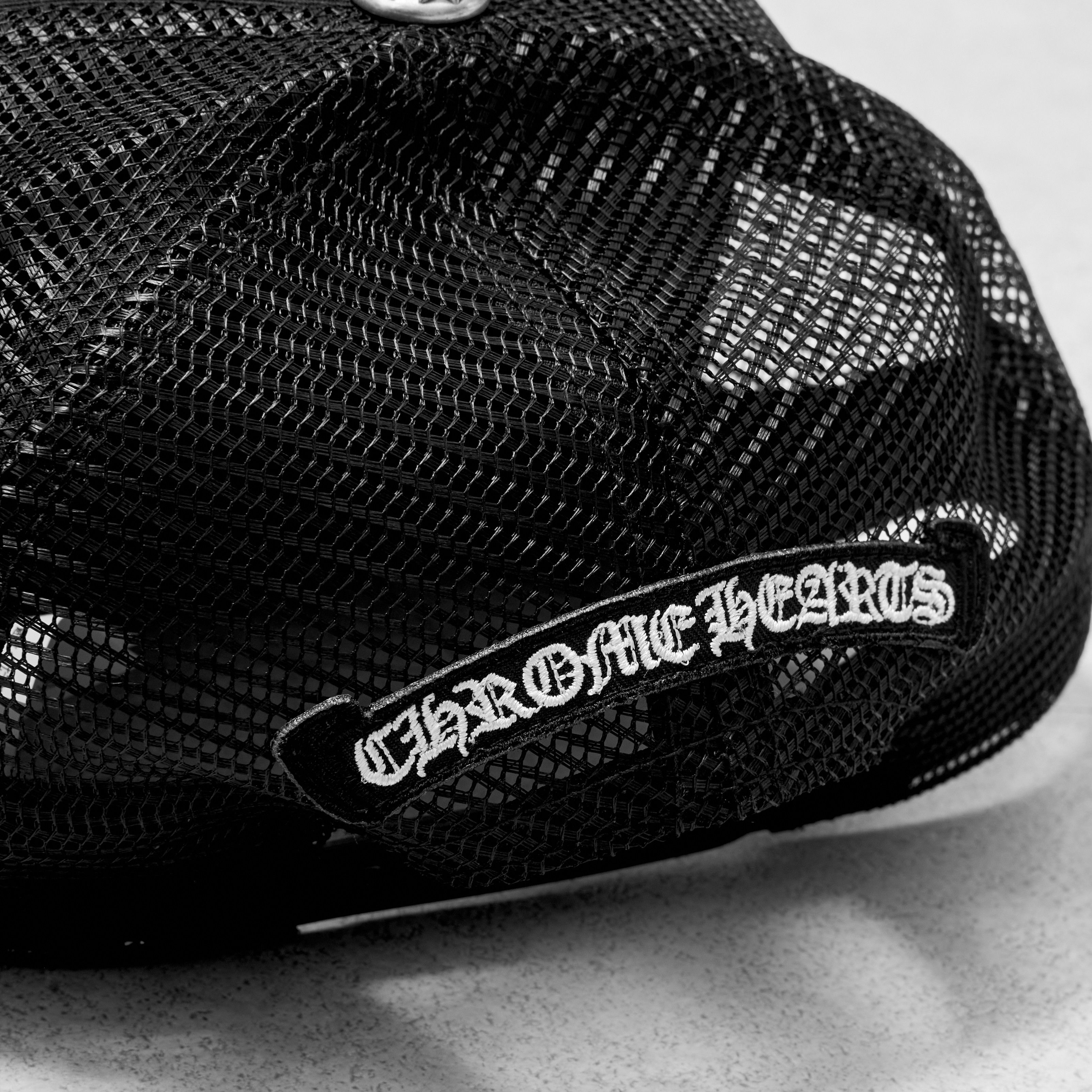 Chrome Hearts CHROME HEARTS Cemetery Leather Patch Trucker Hat BLACK Size ONE SIZE - 5 Thumbnail