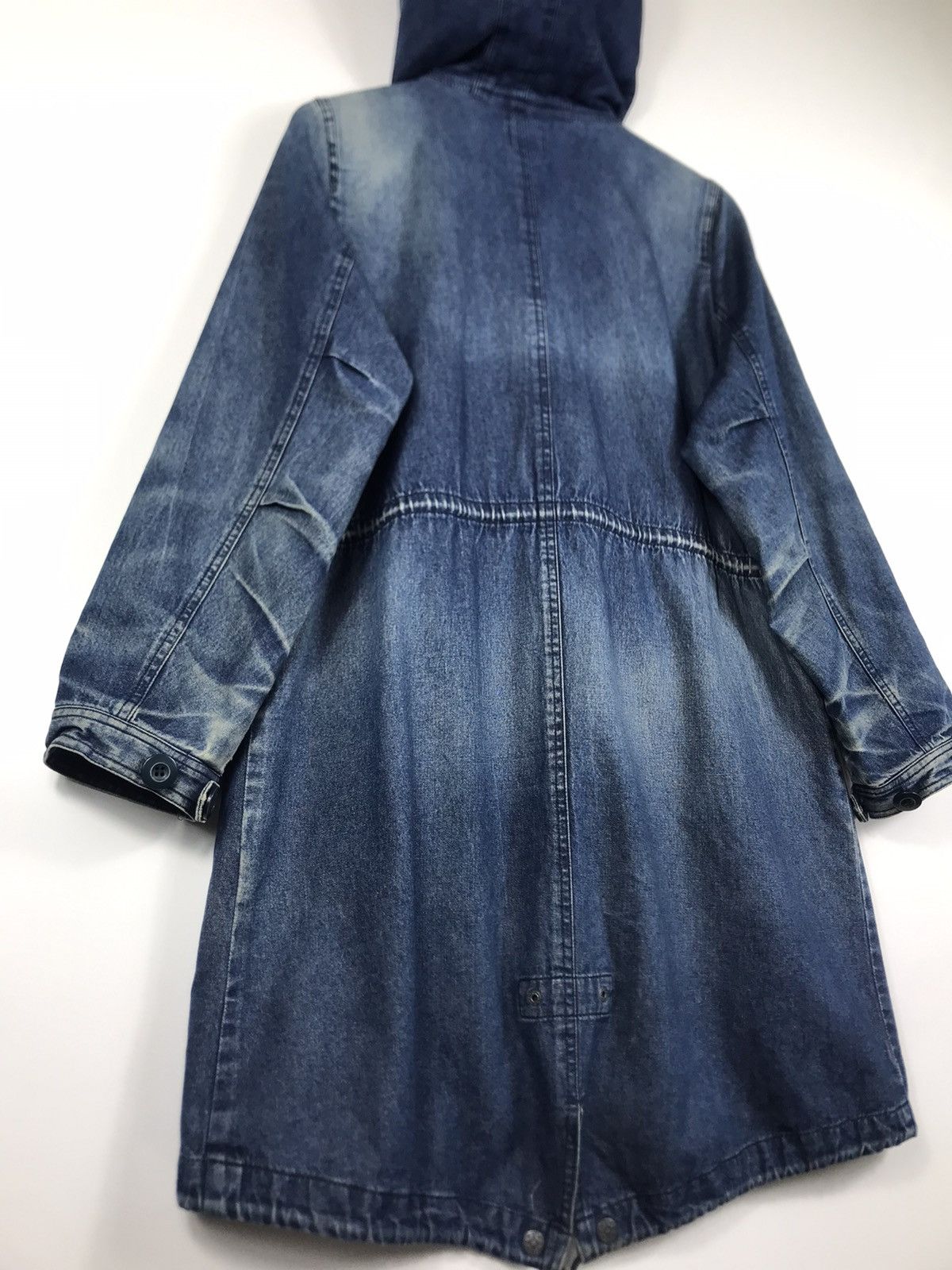Japanese Brand ⚡️Titicaca Vintage Hooded Denim Ripped Parka Jacket Size M / US 6-8 / IT 42-44 - 14 Thumbnail