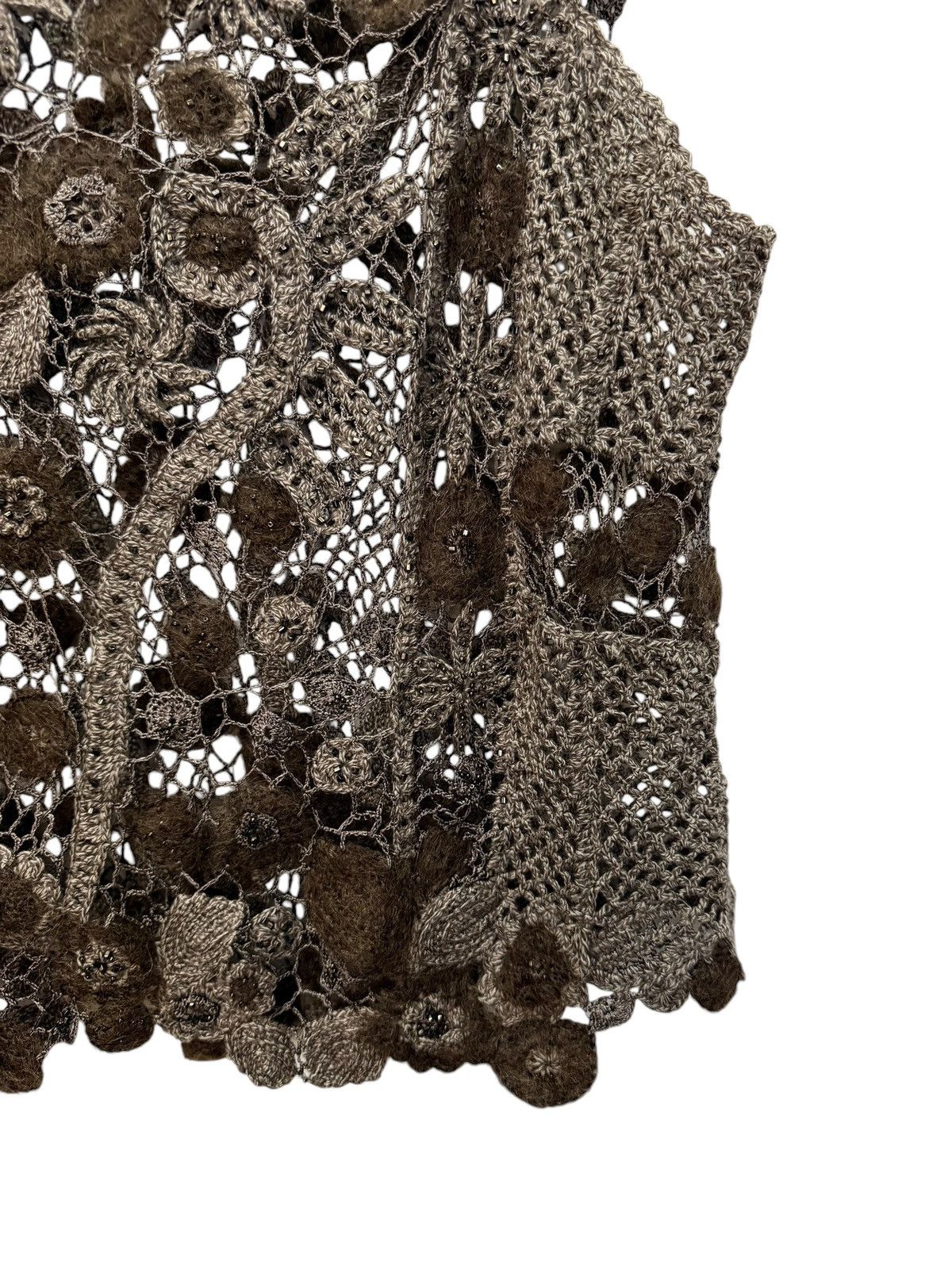 Japanese Brand Vintage Unbranded Crochet Lace Blouse Size M / US 6-8 / IT 42-44 - 6 Thumbnail