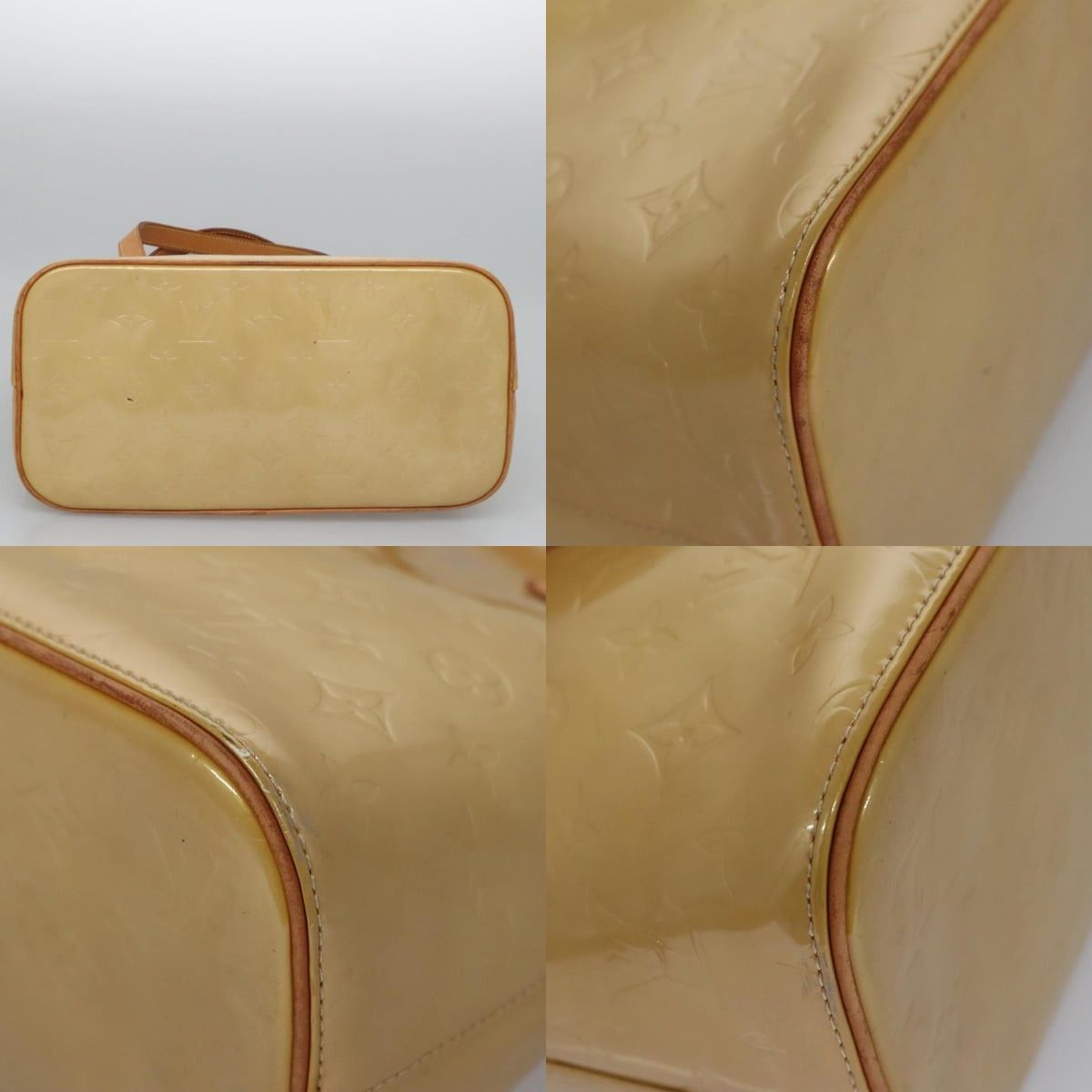 Louis Vuitton LOUIS VUITTON Monogram Vernis Houston Hand Bag Beige M91004 Size ONE SIZE - 10 Thumbnail