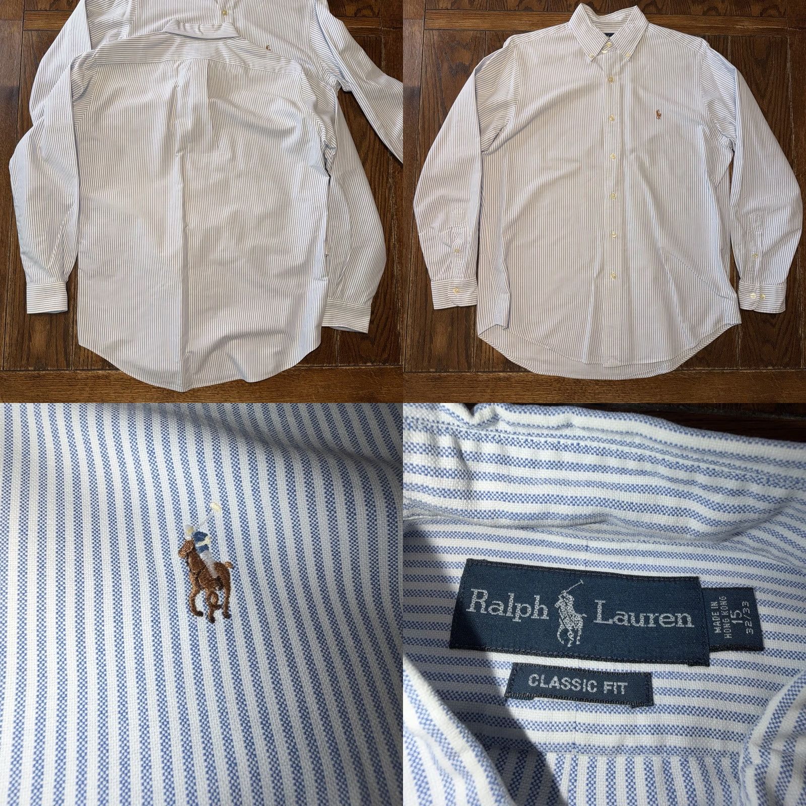Ralph Lauren Ralph Lauren Button Down Shirt Men’s 15 32/33 Classic Fit Striped Blue White Lot of 3 Size US M / EU 48-50 / 2 - 9 Thumbnail
