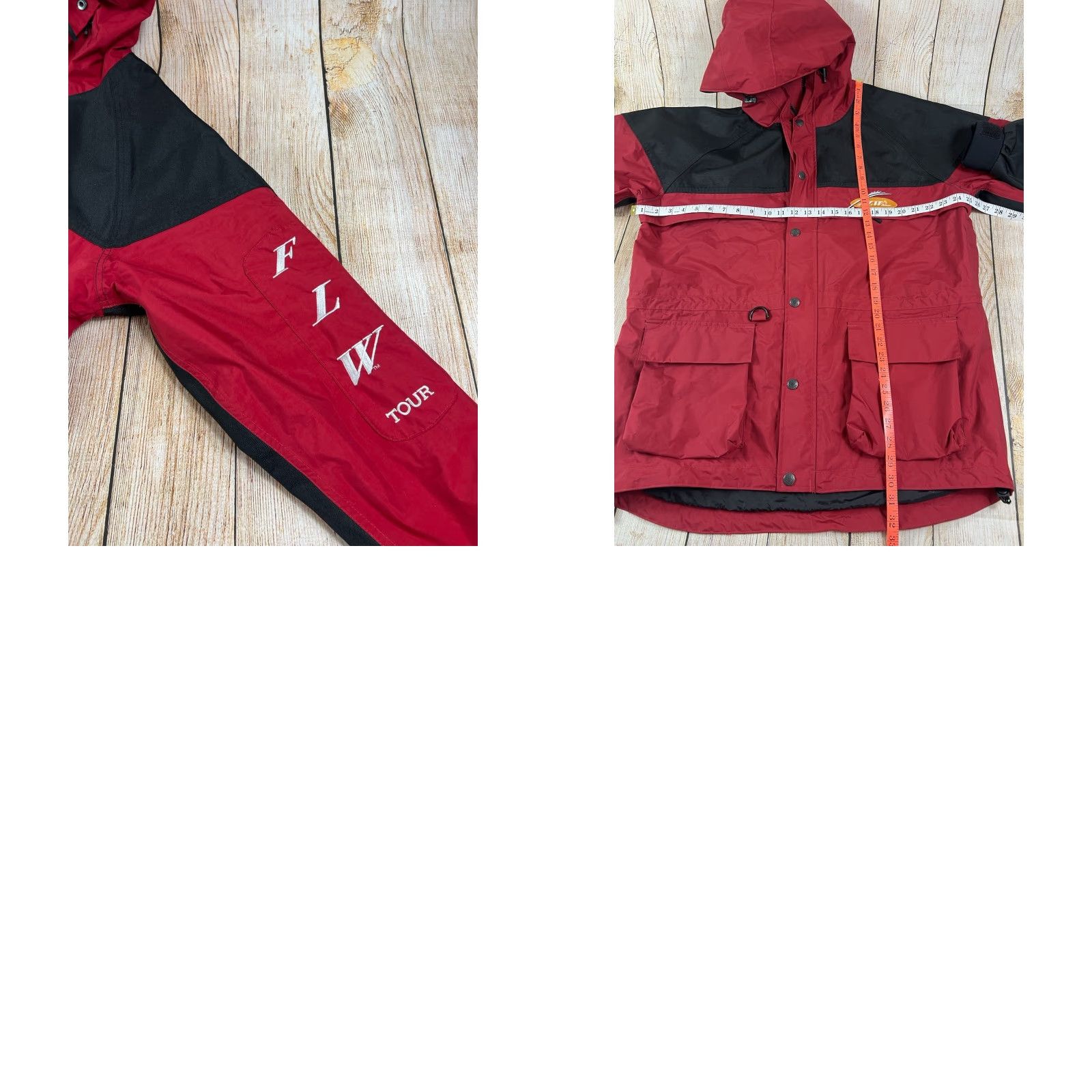 Rains Stearns Mens Rain Coat Jacket Drywear FLW Tour by Stearn Red Black Hooded M Size US M / EU 48-50 / 2 - 8 Thumbnail