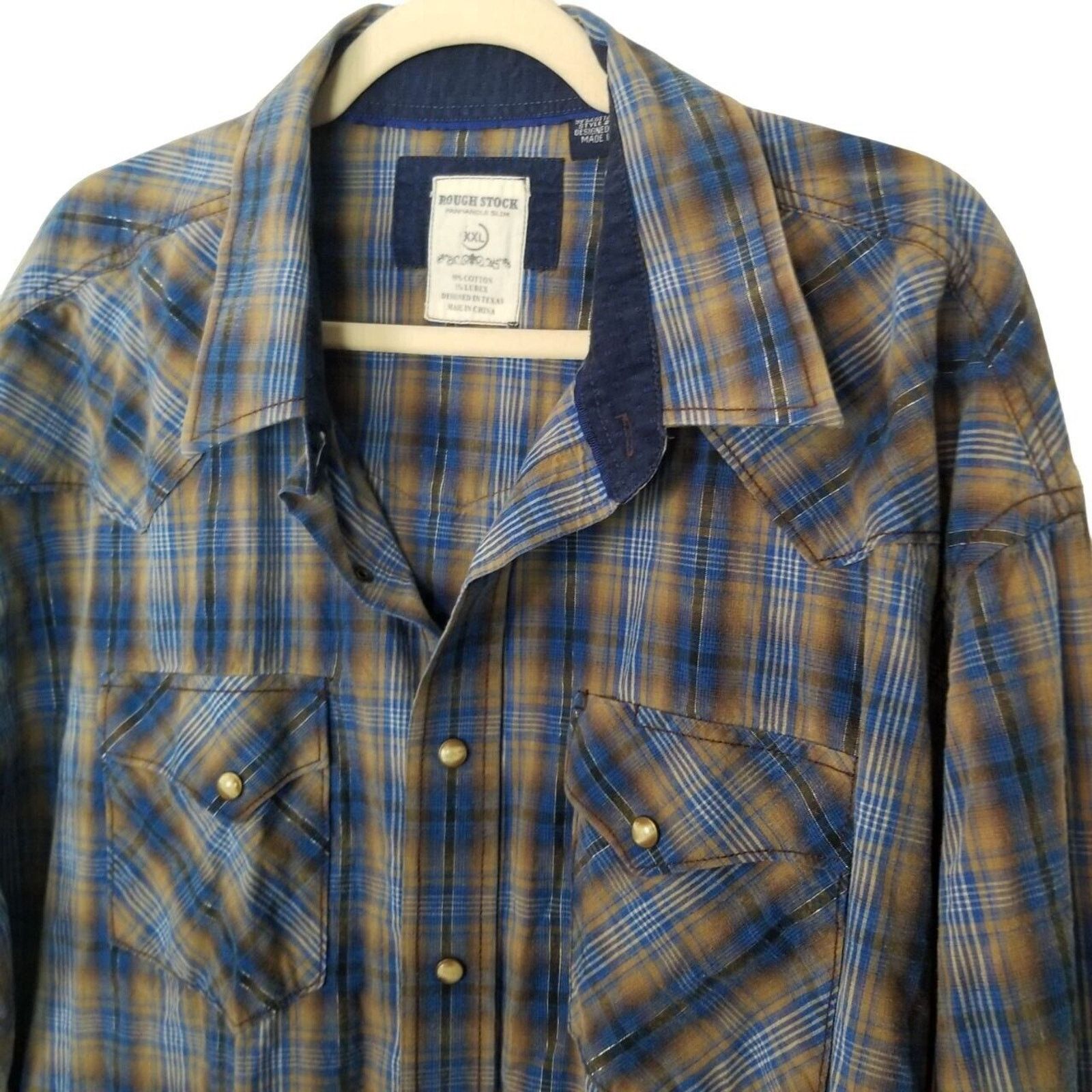 Panhandle Slim Panhandle Slim X Rough Stock Mens Plaid Western Shirt Sz XXL Size US XXL / EU 58 / 5 - 5 Thumbnail