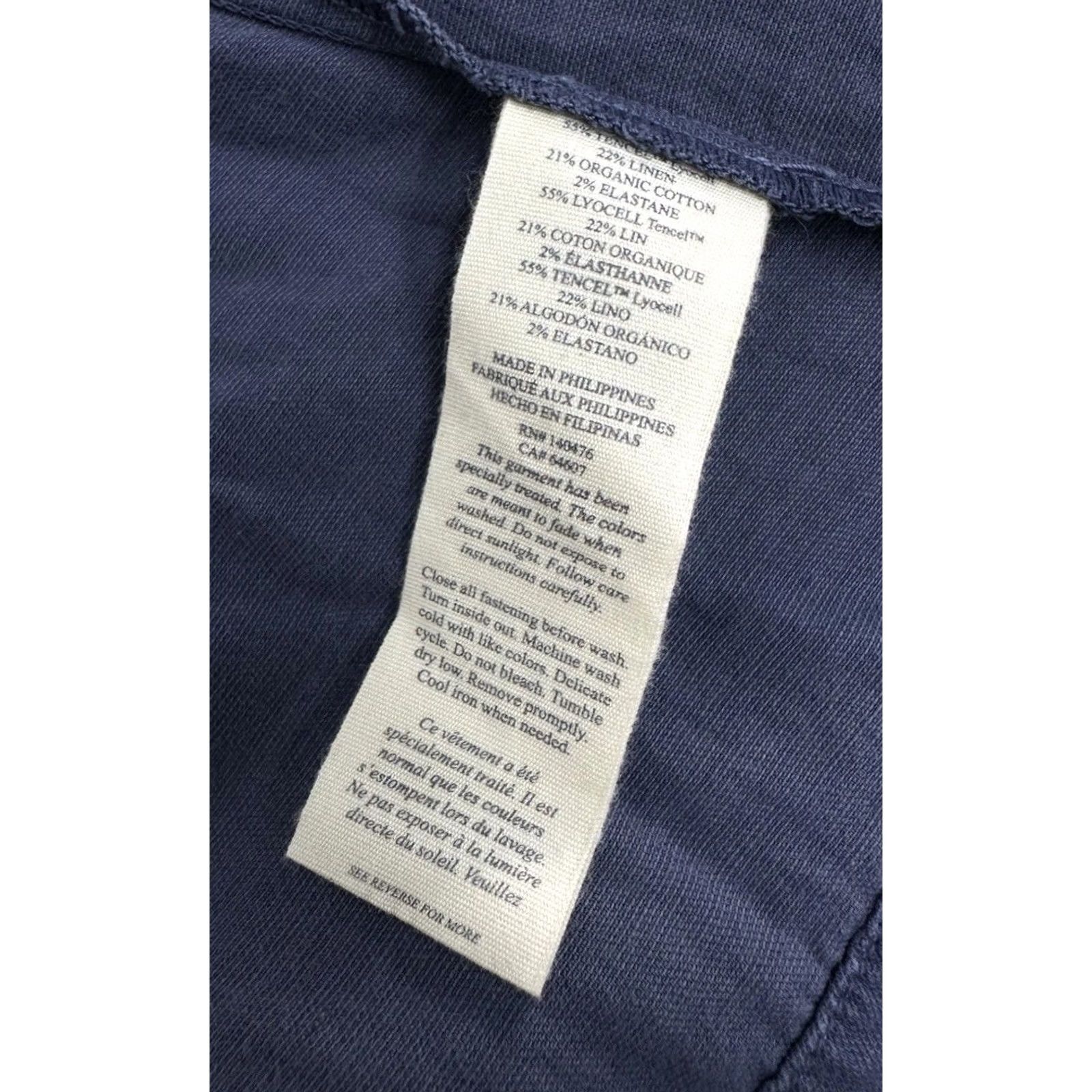Faherty VINTAGE Faherty Arlie Shirtdress Navy Blazer Linen Tencel Belted Pockets XL Blue Womens Shirt Dress Linen Belted 80s/90s? Size XL / US 12-14 / IT 48-50 - 8 Thumbnail