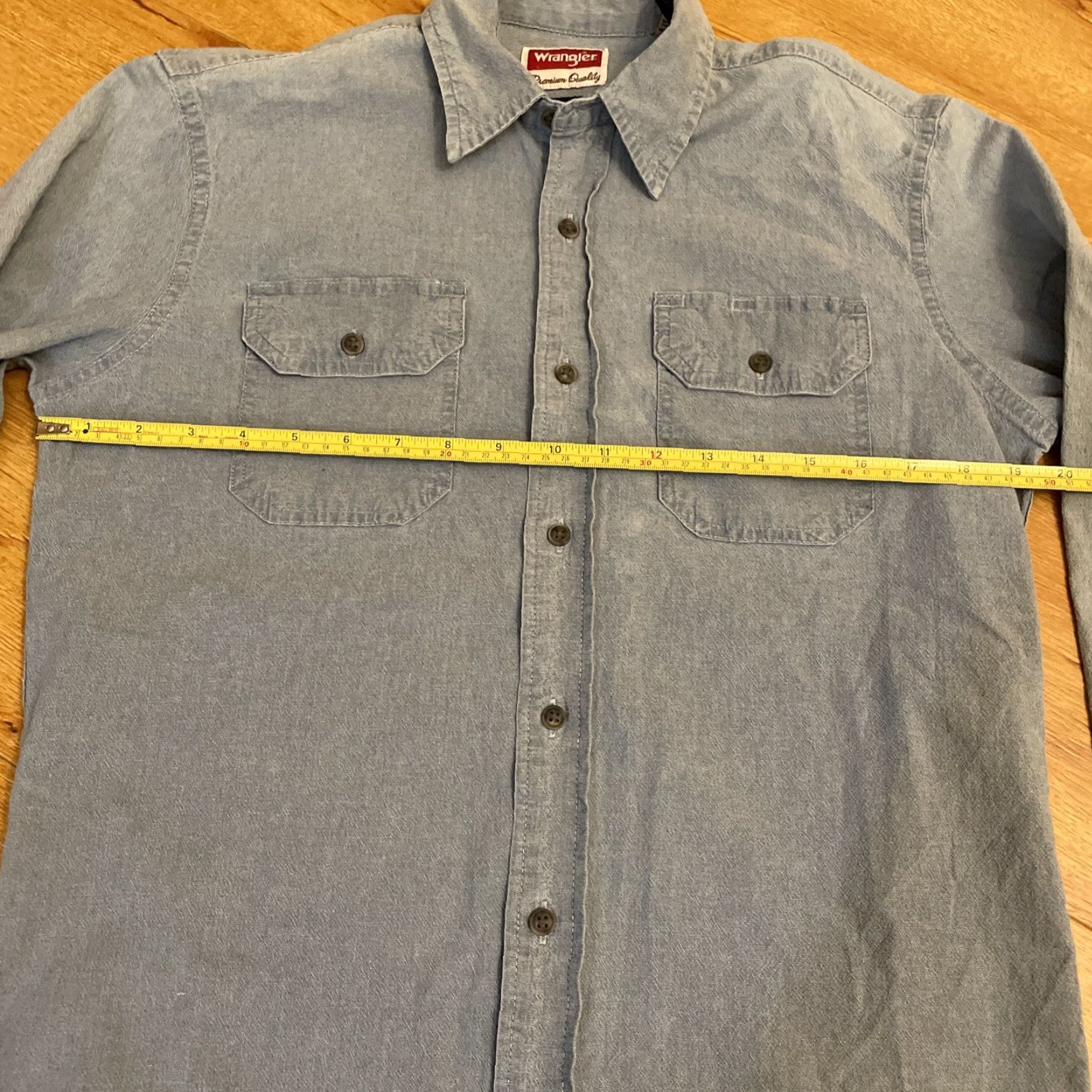 Wrangler VINTAGE Wrangler Flex Work Shirt Mens Small Blue Chambray Western Button-Up Shirt Size US S / EU 44-46 / 1 - 6 Thumbnail
