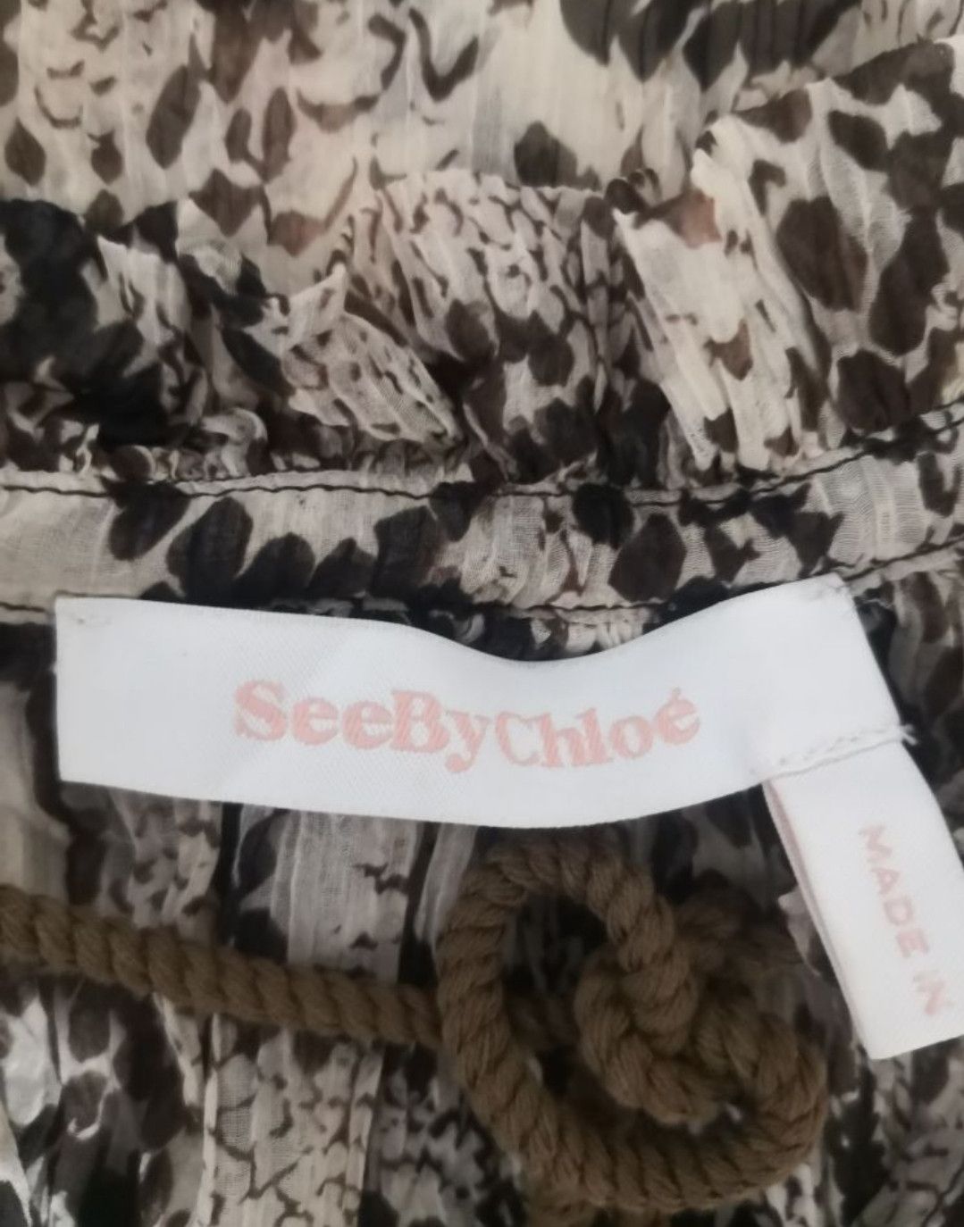 See by Chloe See By Chloe Silk & Cotton Chiffon Snake Print Top Size M / US 6-8 / IT 42-44 - 4 Thumbnail