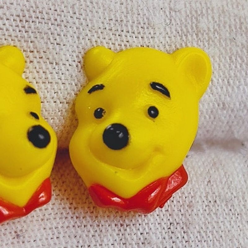Disney Disney Winnie the Pooh 3D Stud Earrings Vintage 1990s Size ONE SIZE - 3 Thumbnail
