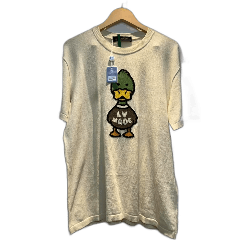 lv nigo white duck short sleeve