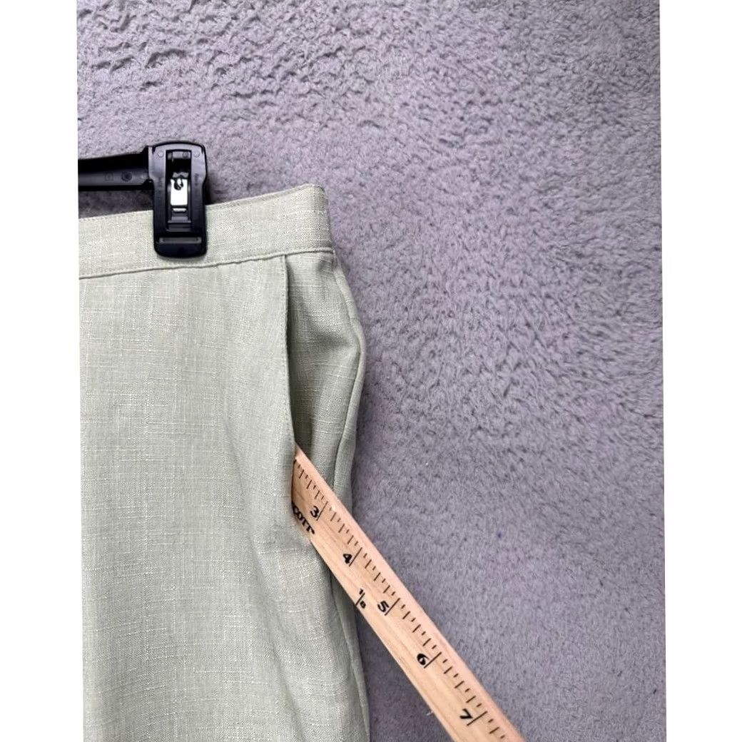 Vintage NEW Alfred Dunner Green Classic Fit Pull On Pants Womens 16 Elastic Waist Pockets Casual Office Wear Size 38" / US 16 / IT 52 - 7 Thumbnail