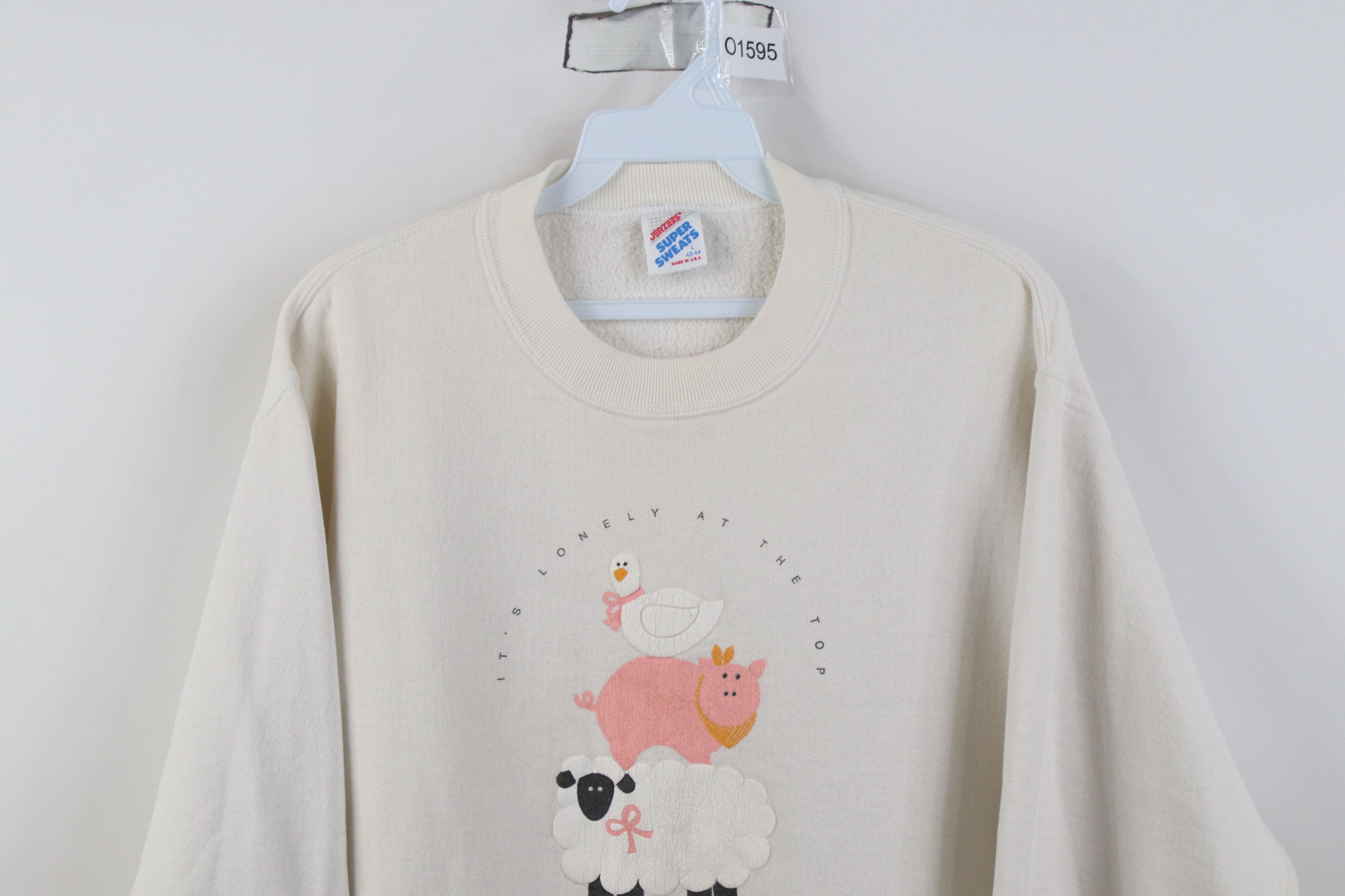 Vintage Vintage 80s Country Animals Puff Paint Sweatshirt USA Size L / US 10 / IT 46 - 2 Thumbnail