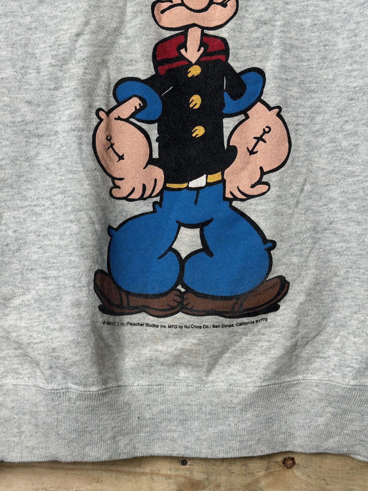Vintage Vintage Popeye Mirror Print Sweatshirt Size US L / EU 52-54 / 3 - 8 Thumbnail