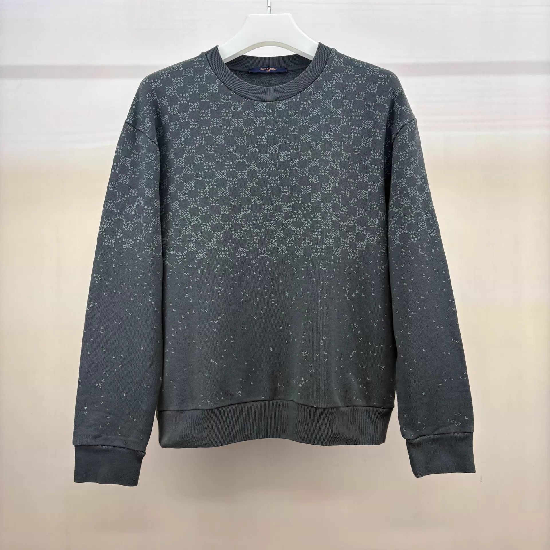 Louis Vuitton Louis Vuitton Gray All Over Logo Fleece Sweatshirt XL 99 New Size US XL / EU 56 / 4 - 1 Thumbnail