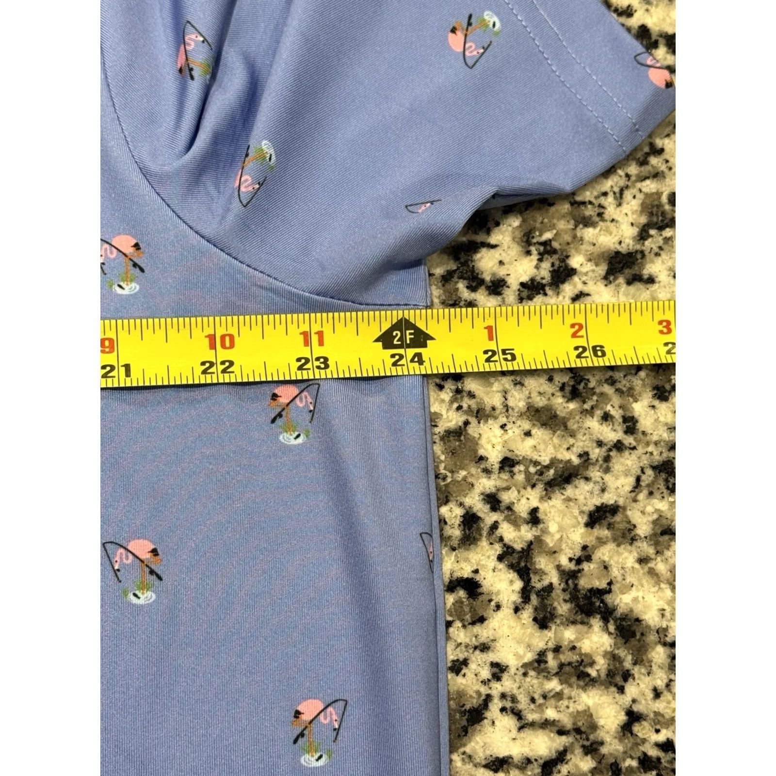 Ralph Lauren VINTAGE NWT RLX Ralph Lauren Fishing Flamingo Golf Polo Shirt Blue Sz L Retail 8.50 Size US L / EU 52-54 / 3 - 6 Thumbnail