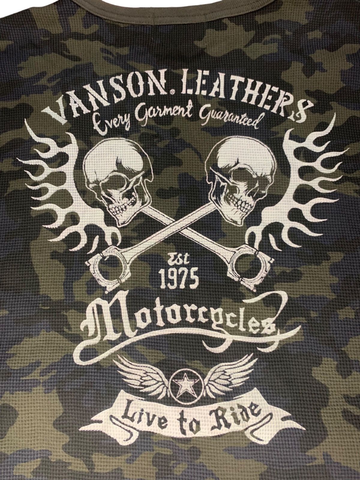 Vanson Leathers Vanson leathers camo wrench flame skull vintage Size US XL / EU 56 / 4 - 3 Thumbnail