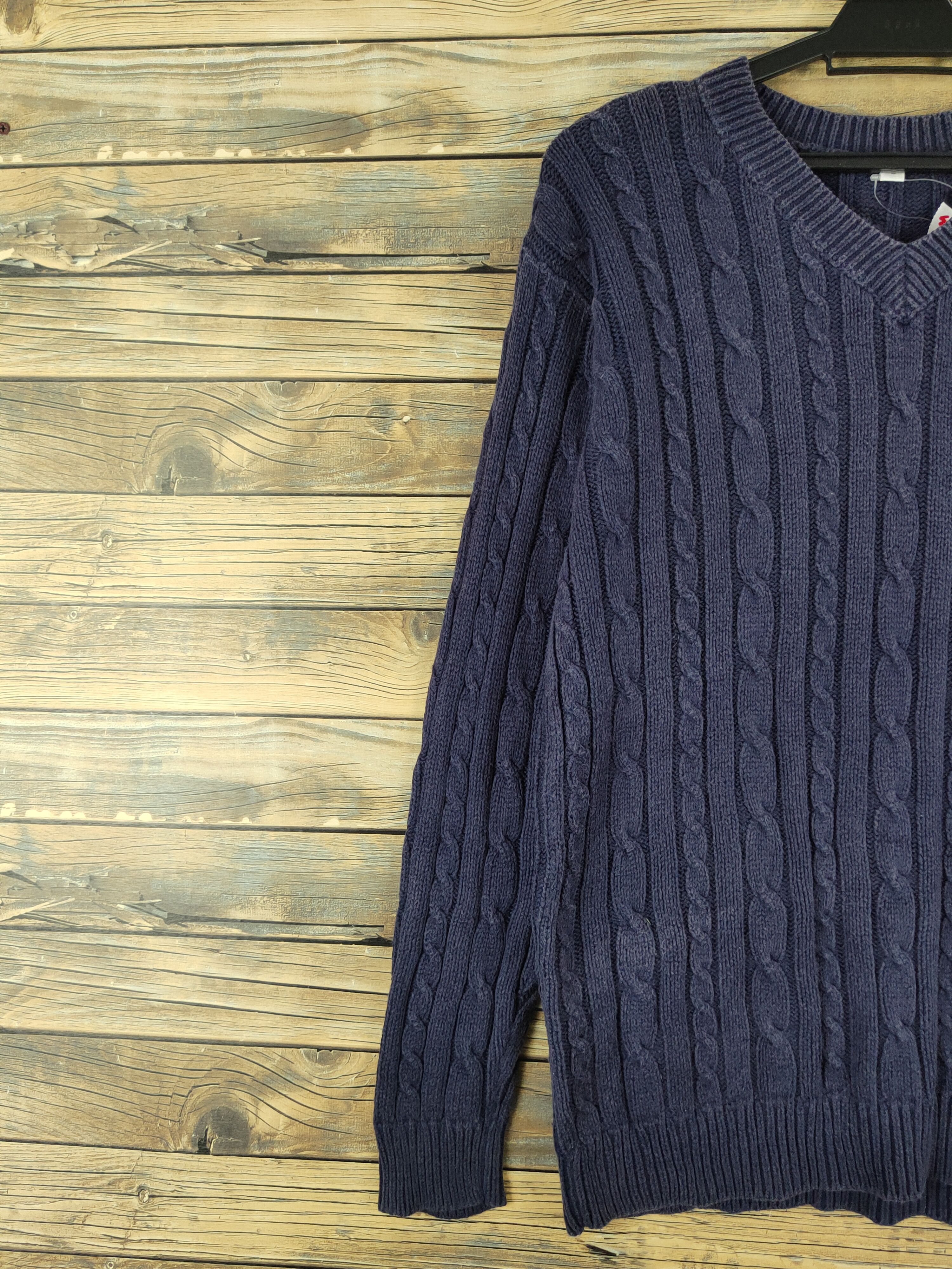 Aran Isles Knitwear × Japanese Brand × Vintage Japanese Brand Navy Faded Knitwear Sweatshirts #W1006 Size US M / EU 48-50 / 2 - 3 Thumbnail