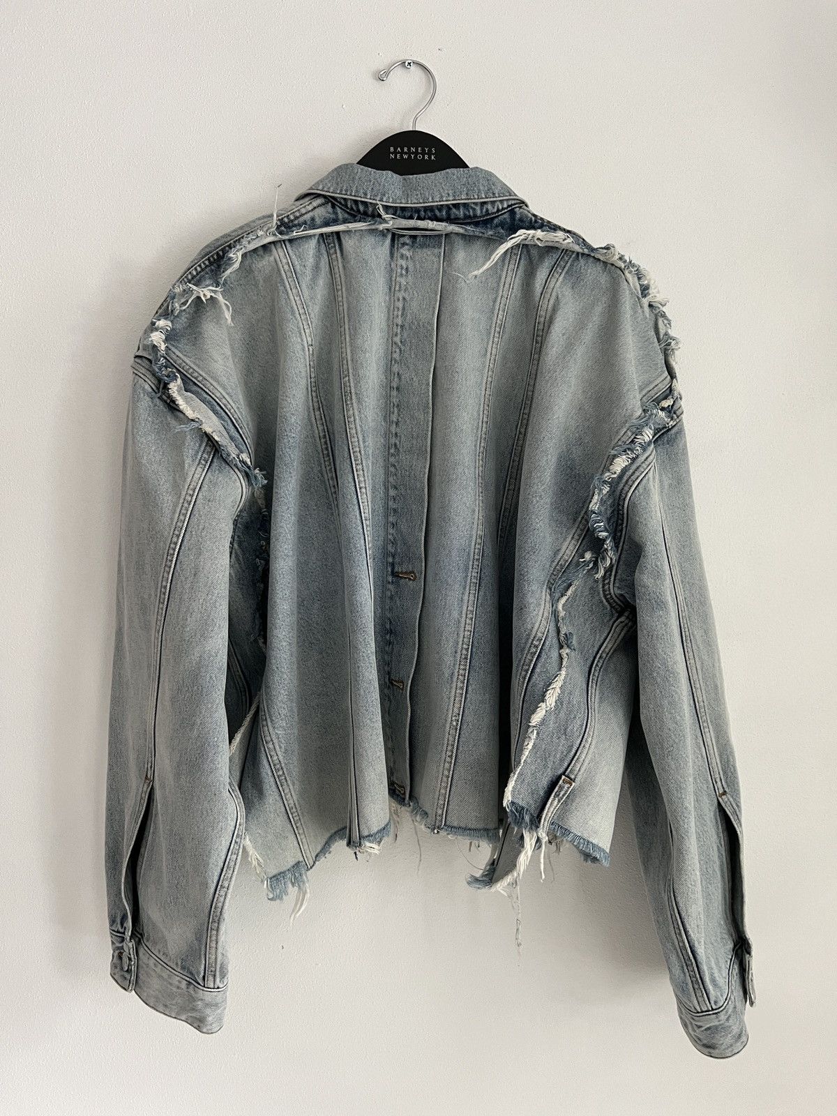 Balenciaga Lost Tape Reconstructed Raw Hem Denim Jacket - 2 Size US L / EU 52-54 / 3 - 4 Thumbnail