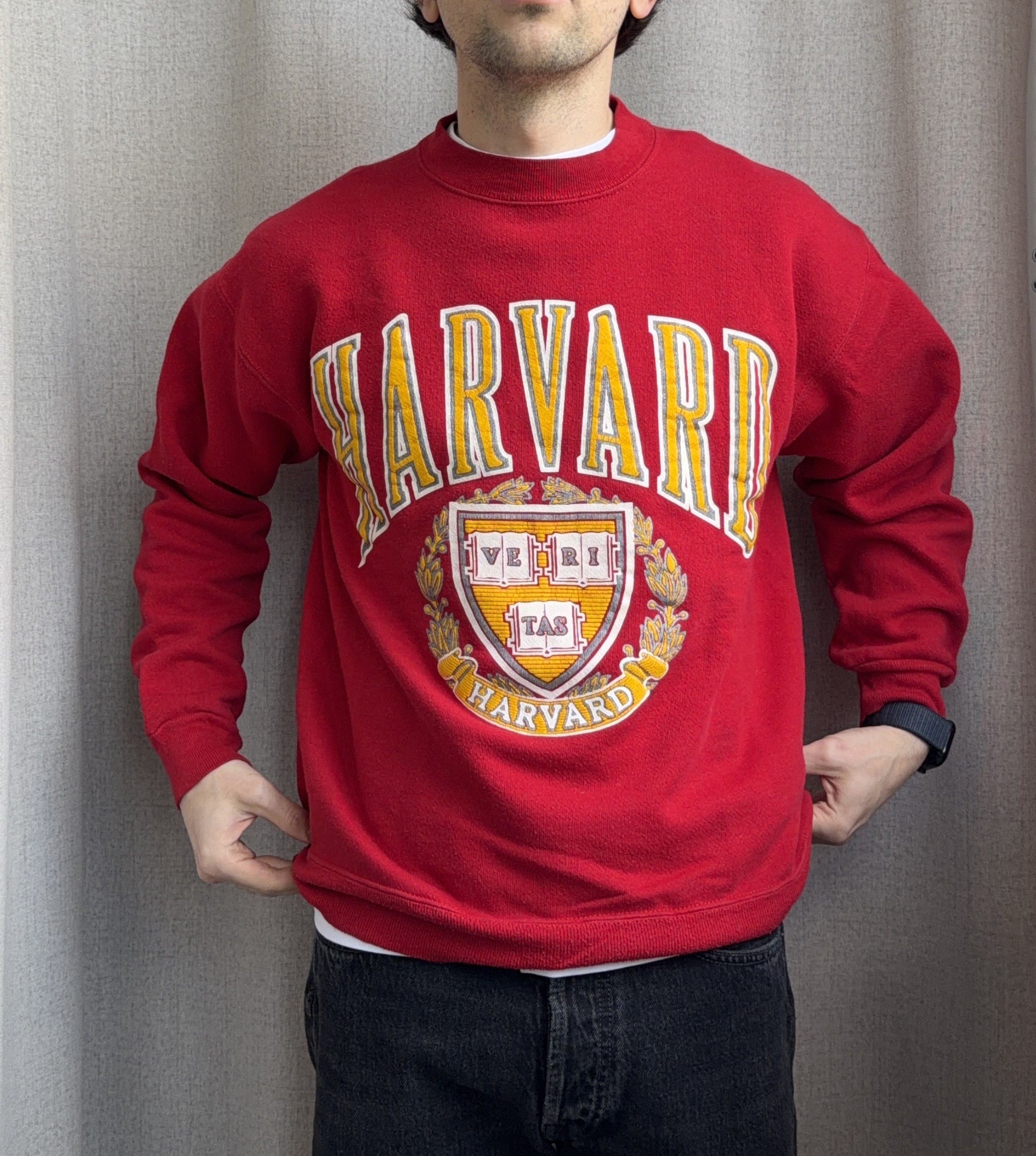 Vintage Vintage Harvard University Discus Athletics USA Sweatshirt Size US S / EU 44-46 / 1 - 2 Thumbnail
