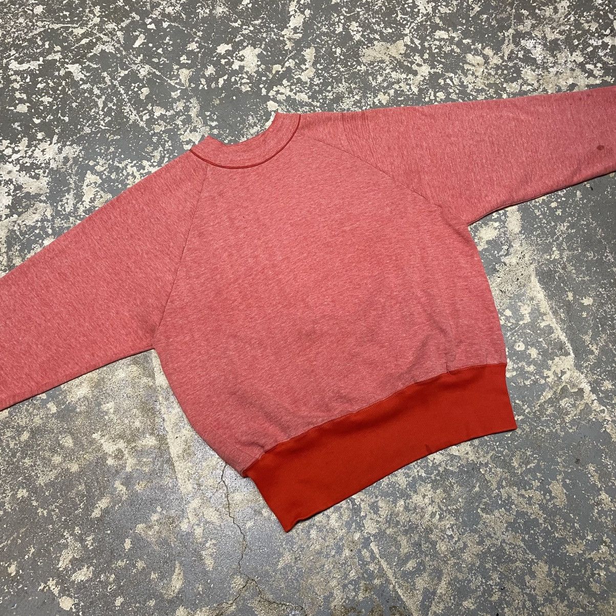 Japanese Brand × Vintage True Vintage Red Faded 2 Tone Blank 60s/70s Crewneck Sweat Size US M / EU 48-50 / 2 - 3 Thumbnail