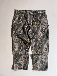 VTG Carhartt Camouflage Hunting Woodland Carpenter WIP Workwear Pants 33 x  30