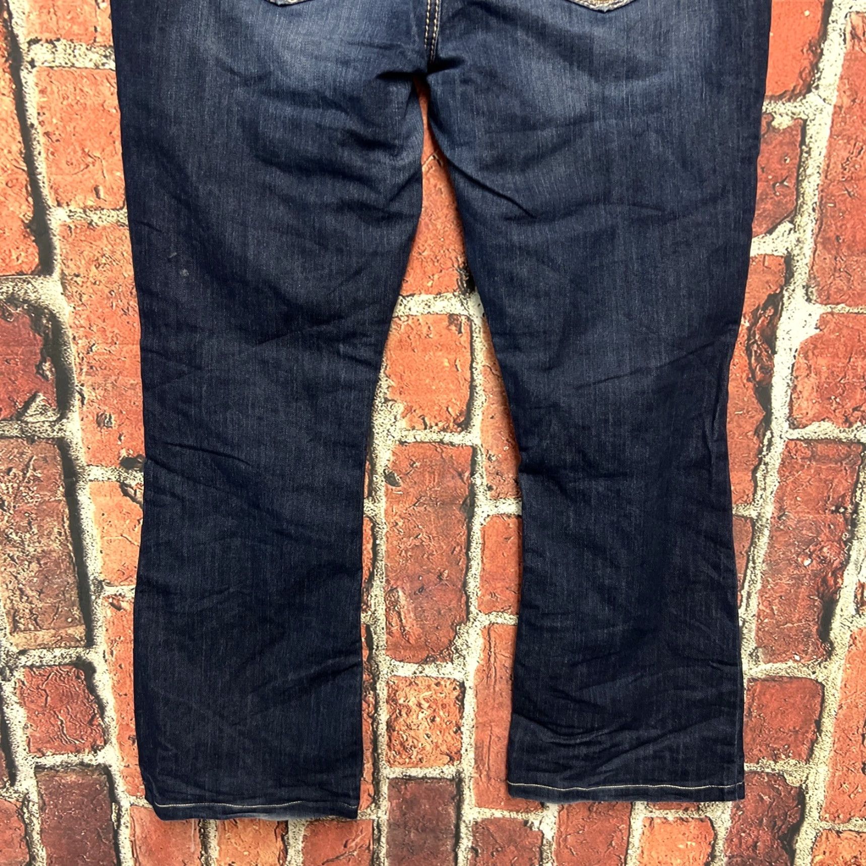 Vintage Seven7 Jeans Womens Size 10 Boot Cut Blue Stretch Embroidered Size 32" / US 10 / IT 46 - 5 Thumbnail